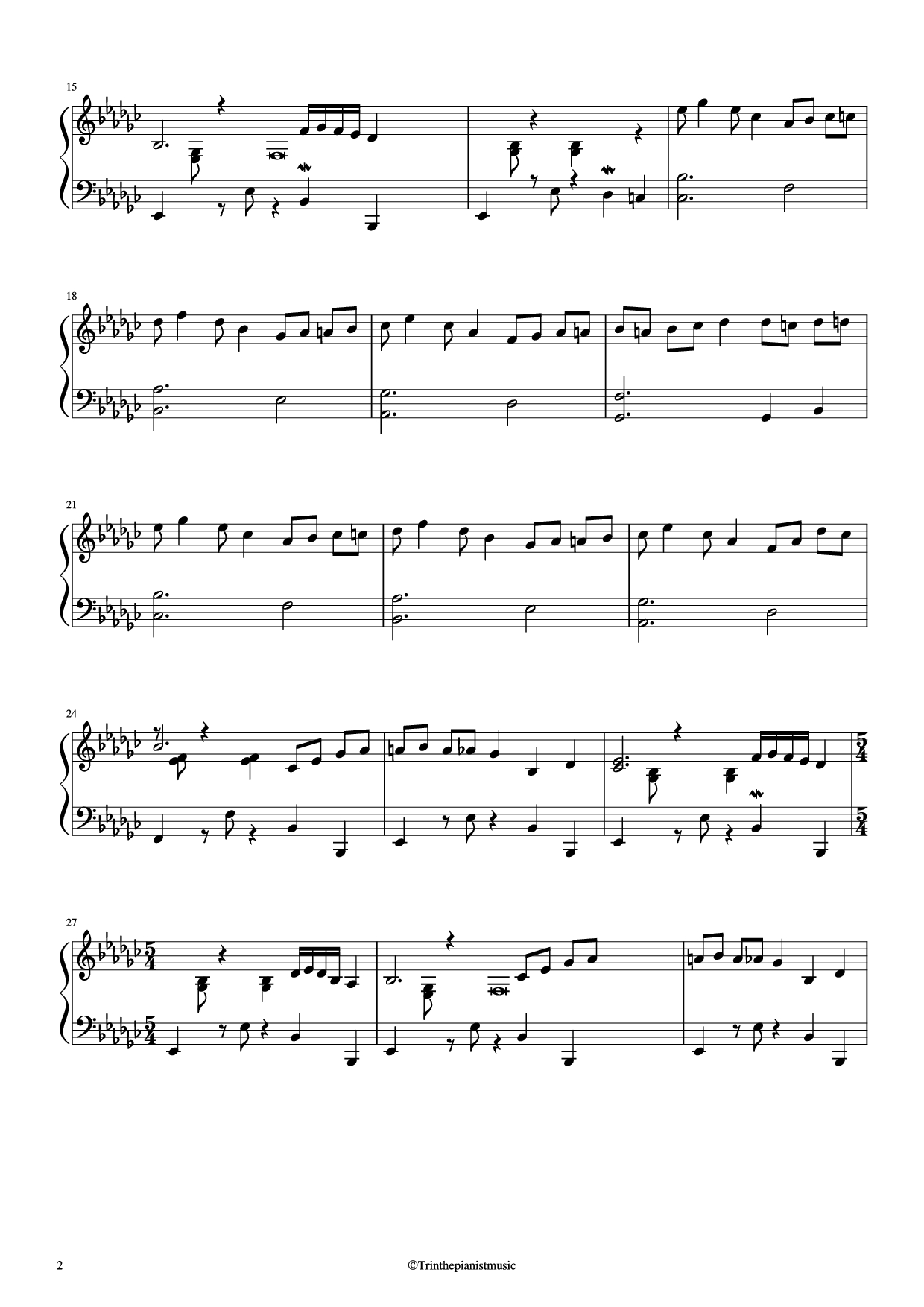 Trang 2 của Sheet nhạc PDF Piano bài hát Take Five Piano - Dave Brubeck