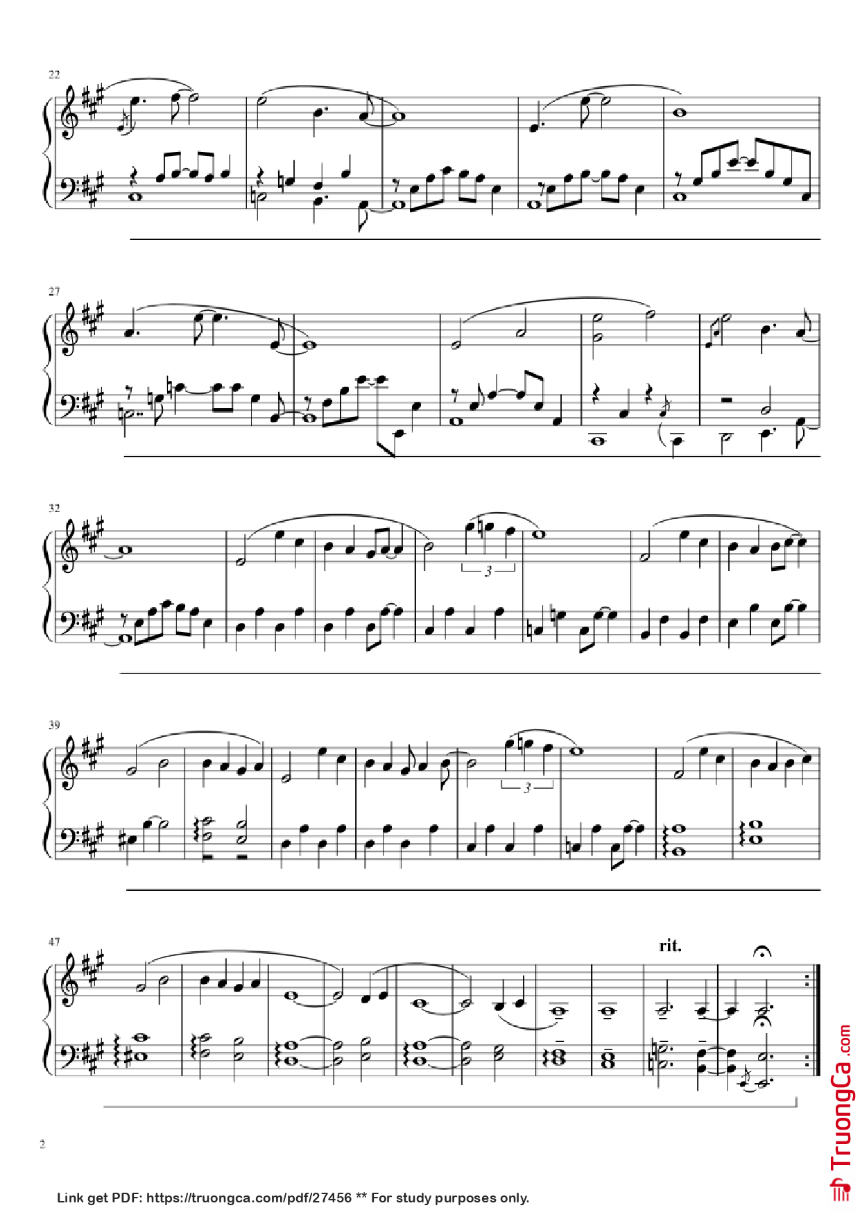 Trang 2 của Sheet nhạc PDF Piano bài hát Undertale: Home ( Piano) - Composed by Toby Fox