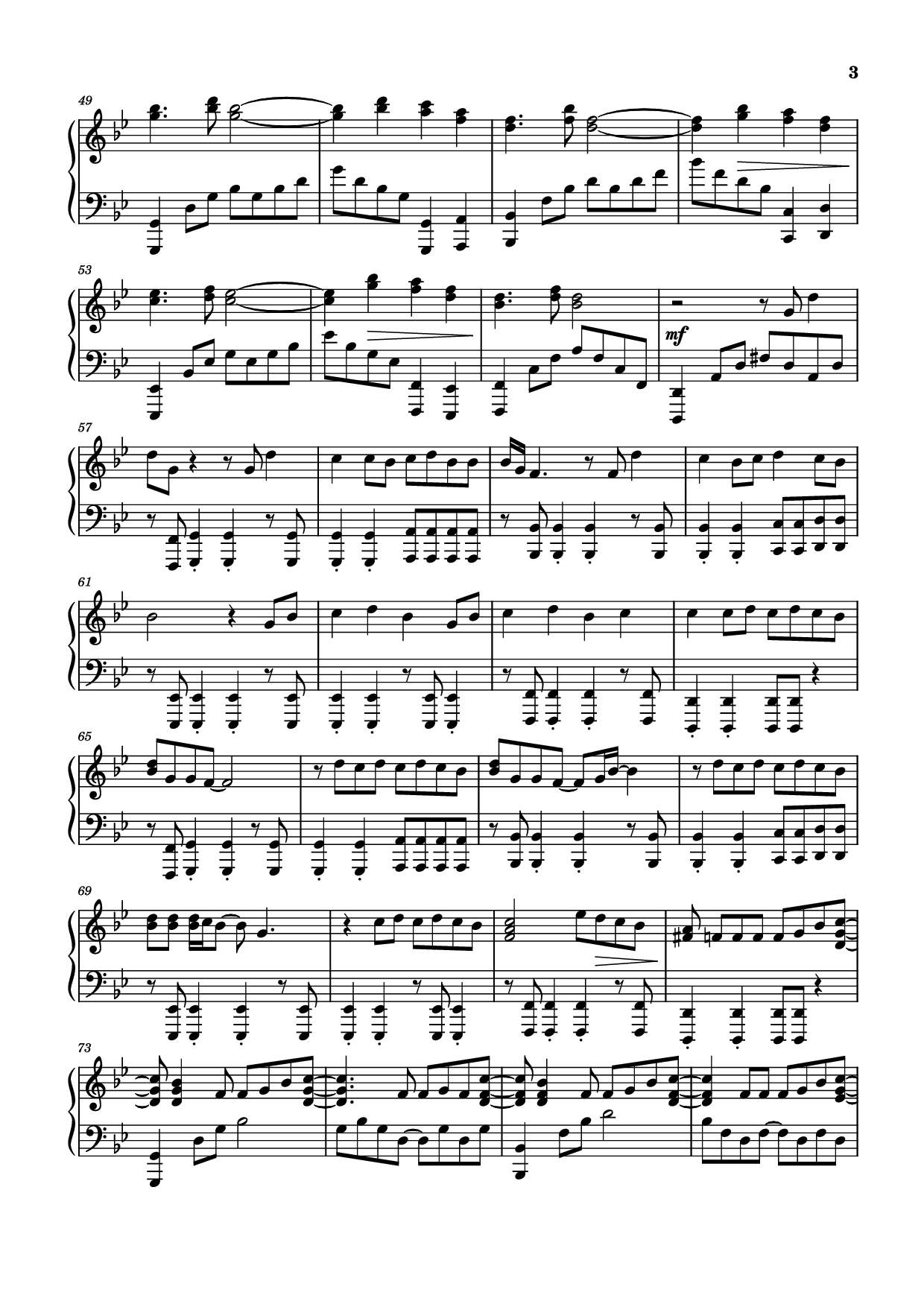 Trang 3 của Sheet nhạc PDF Piano bài hát Too Sweet [sped up] Piano - XZeron