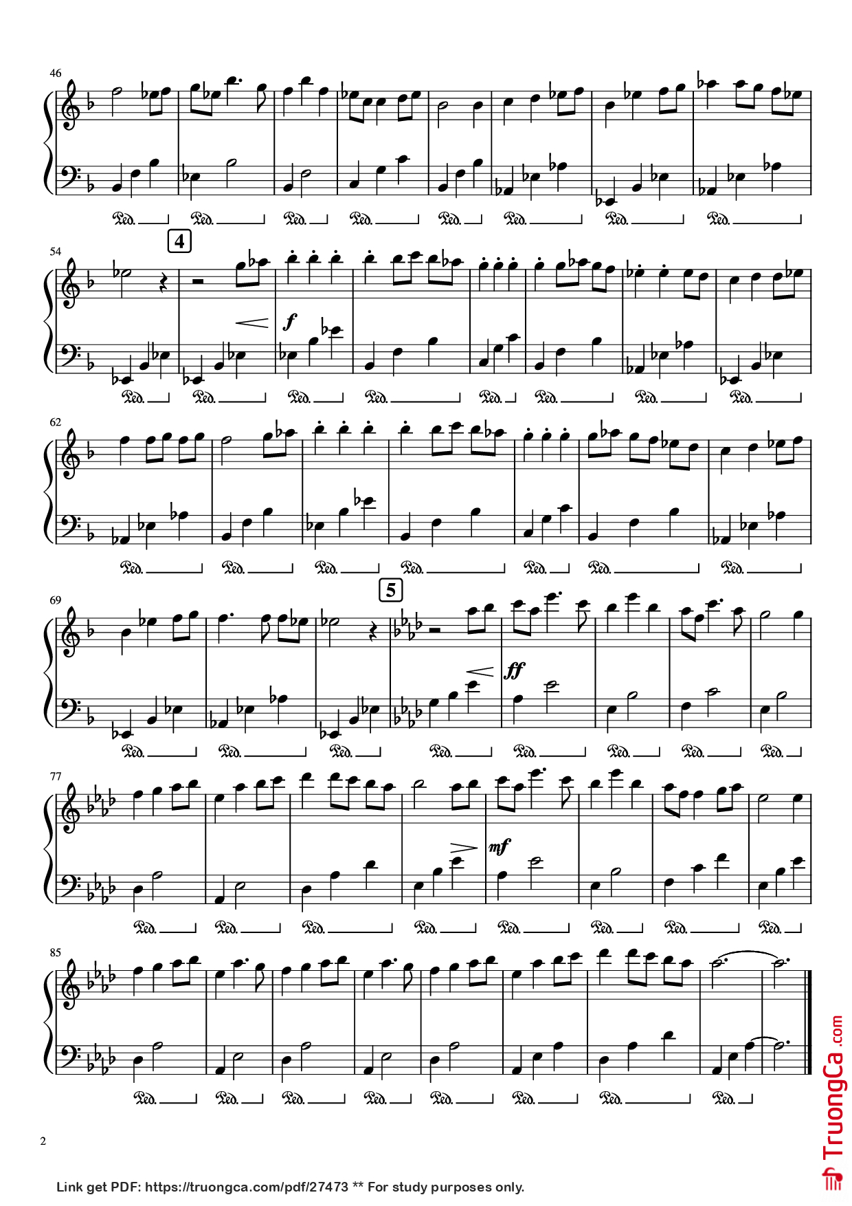 Trang 2 của Sheet nhạc PDF Piano bài hát Always with Me (Itsumo Nando Demo) - Joe Hisaishi