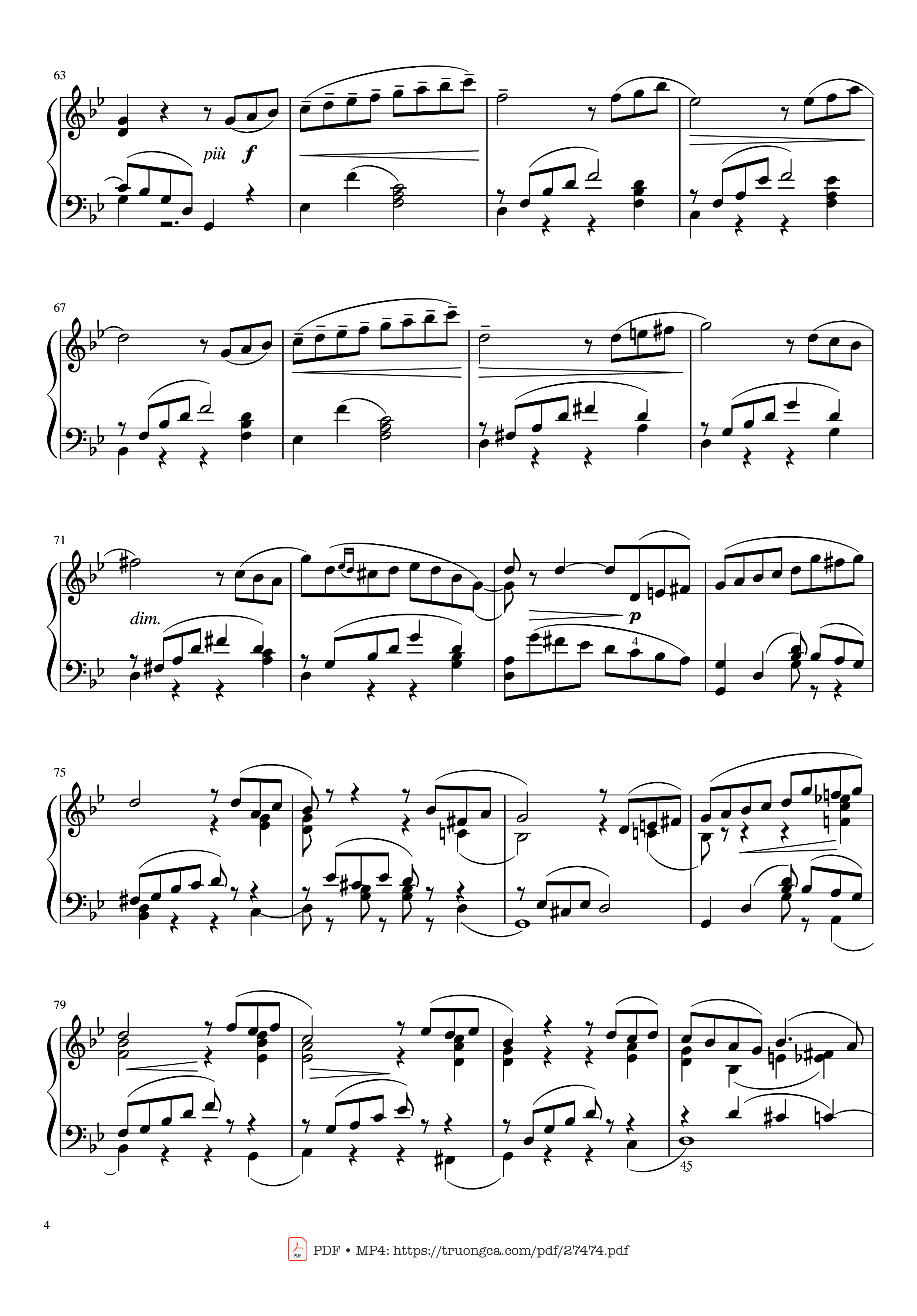 Trang 4 của Sheet nhạc PDF Piano bài hát The Seasons, Op. 37a, June, Barcarolle, Tchaikovsky - Pyotr Ilyich Tchaikovsky