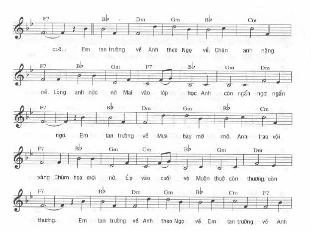 Trang 2 của Sheet nhạc PDF bài hát Ngày Xưa Hoàng Thị - Phạm Thiên Thư