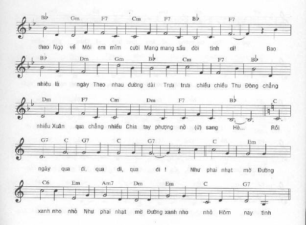 Trang 3 của Sheet nhạc PDF bài hát Ngày Xưa Hoàng Thị - Phạm Thiên Thư