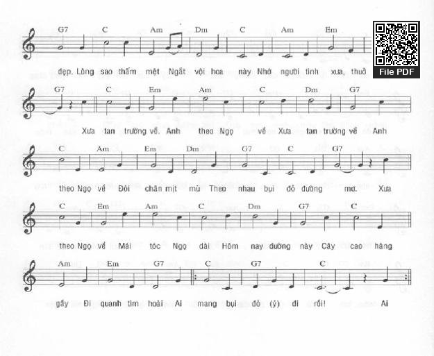 Trang 5 của Sheet nhạc PDF bài hát Ngày Xưa Hoàng Thị - Phạm Thiên Thư