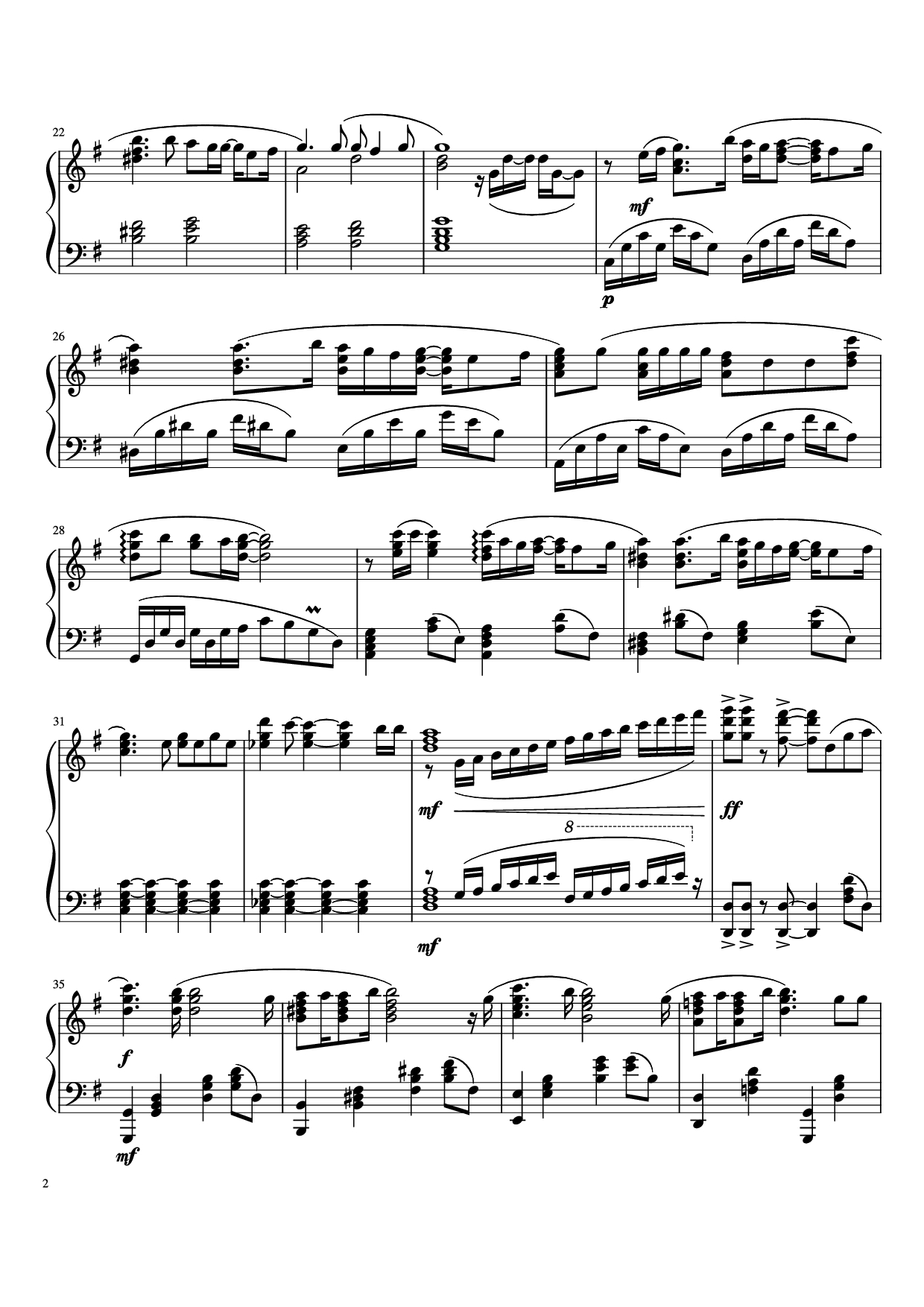 Trang 2 của Sheet nhạc PDF bài hát Orange Piano - 7!!