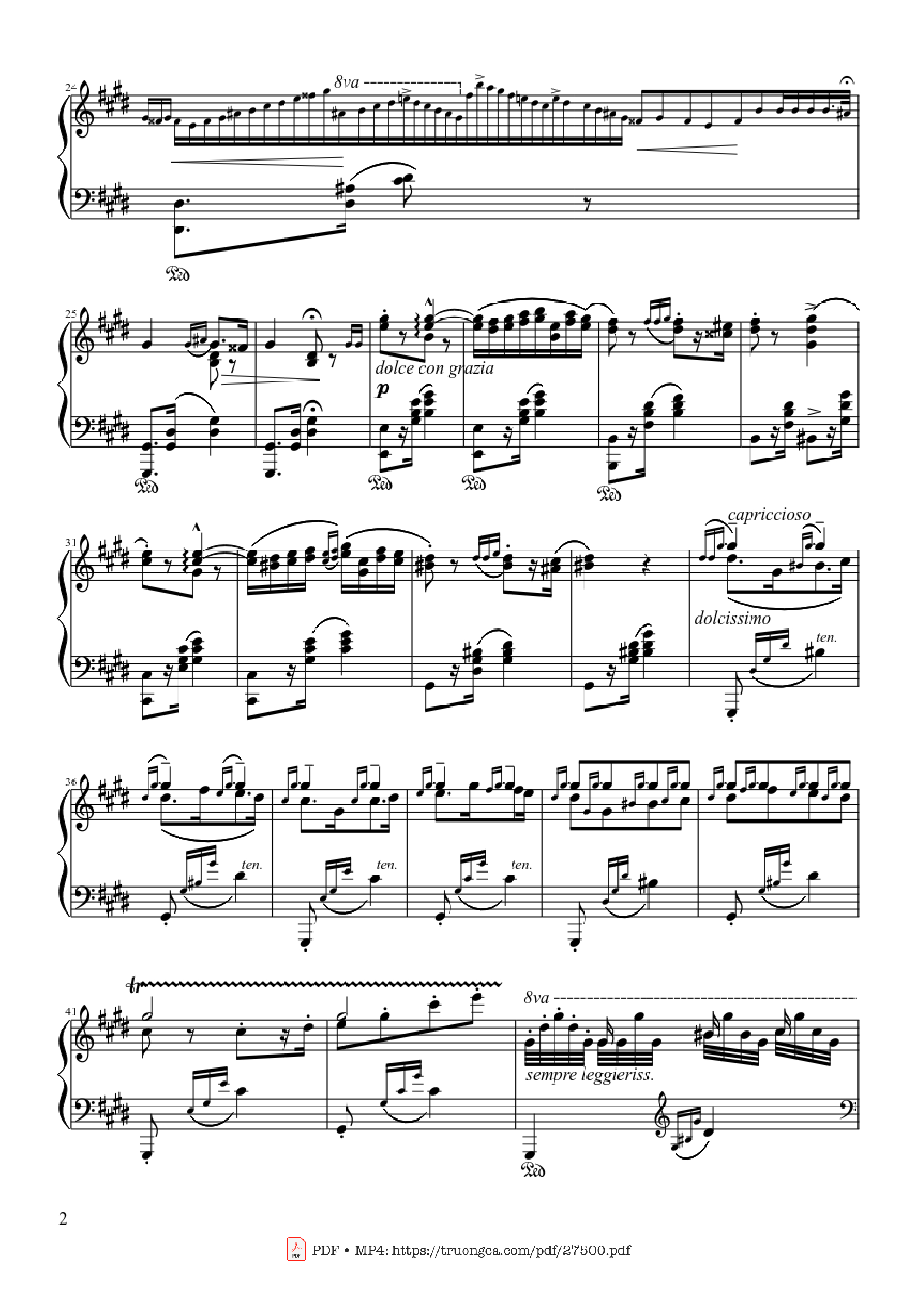Trang 2 của Sheet nhạc PDF Piano bài hát Hungarian Rhapsody No. 2 - Franz Liszt