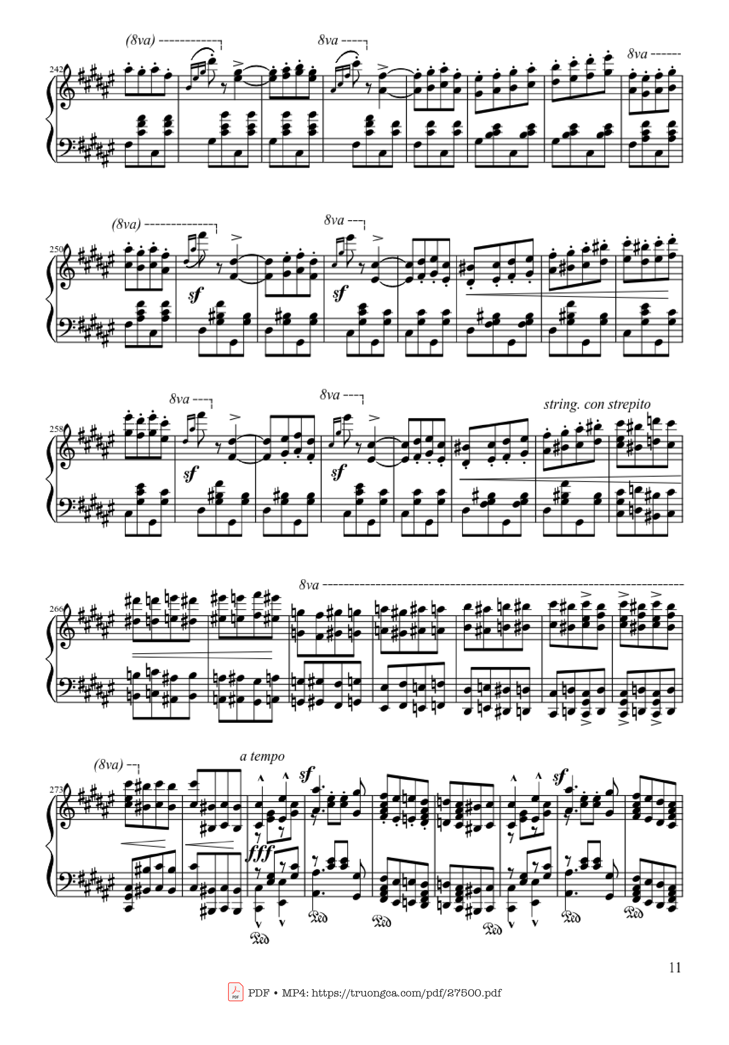 Trang 11 của Sheet nhạc PDF Piano bài hát Hungarian Rhapsody No. 2 - Franz Liszt