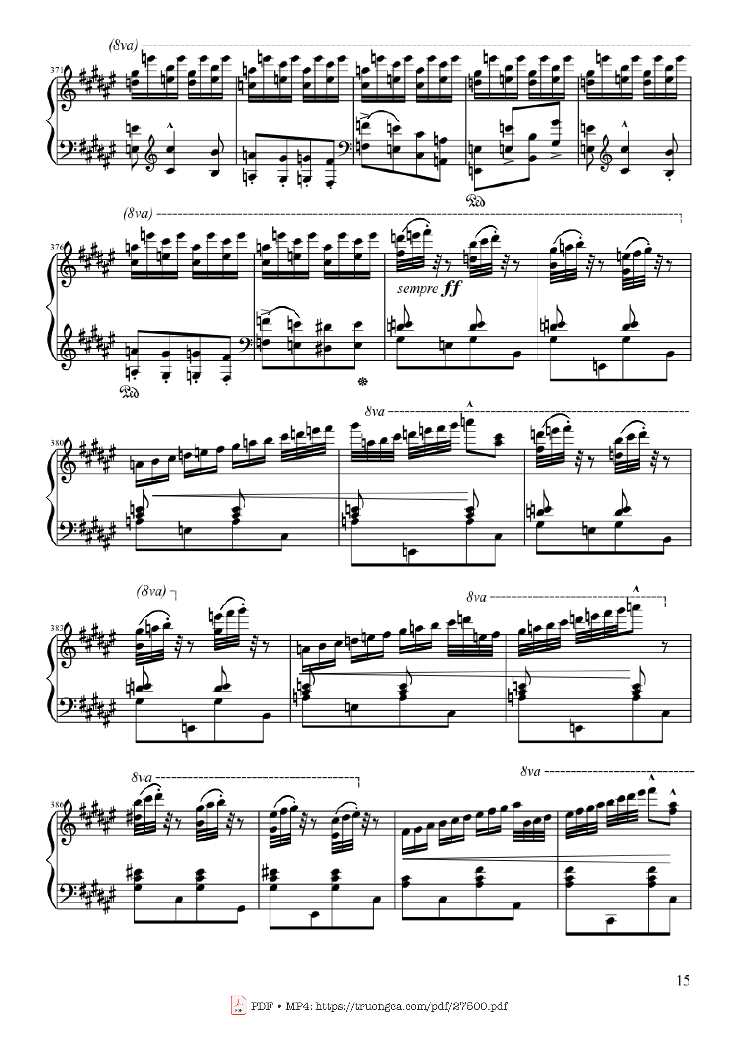 Trang 15 của Sheet nhạc PDF Piano bài hát Hungarian Rhapsody No. 2 - Franz Liszt