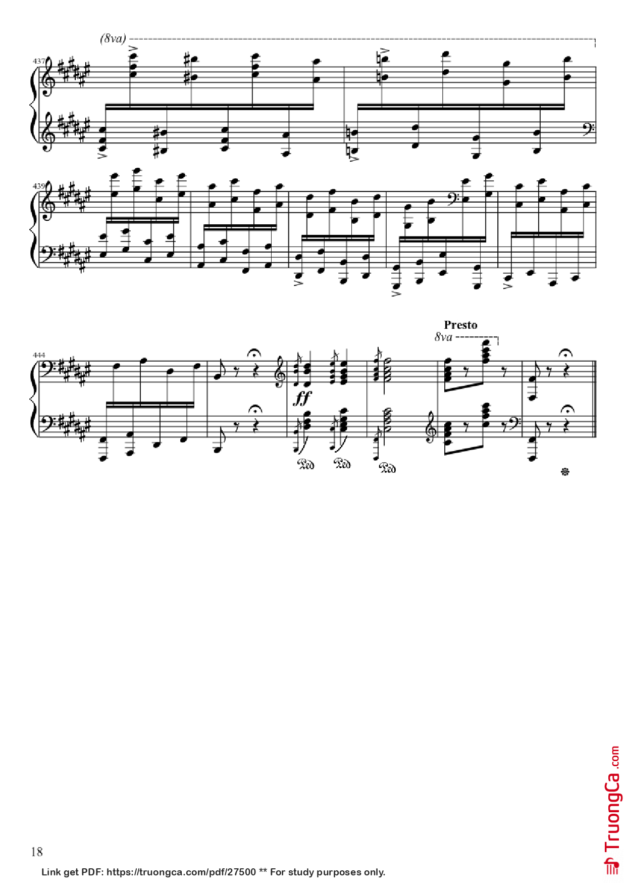 Trang 18 của Sheet nhạc PDF Piano bài hát Hungarian Rhapsody No. 2 - Franz Liszt