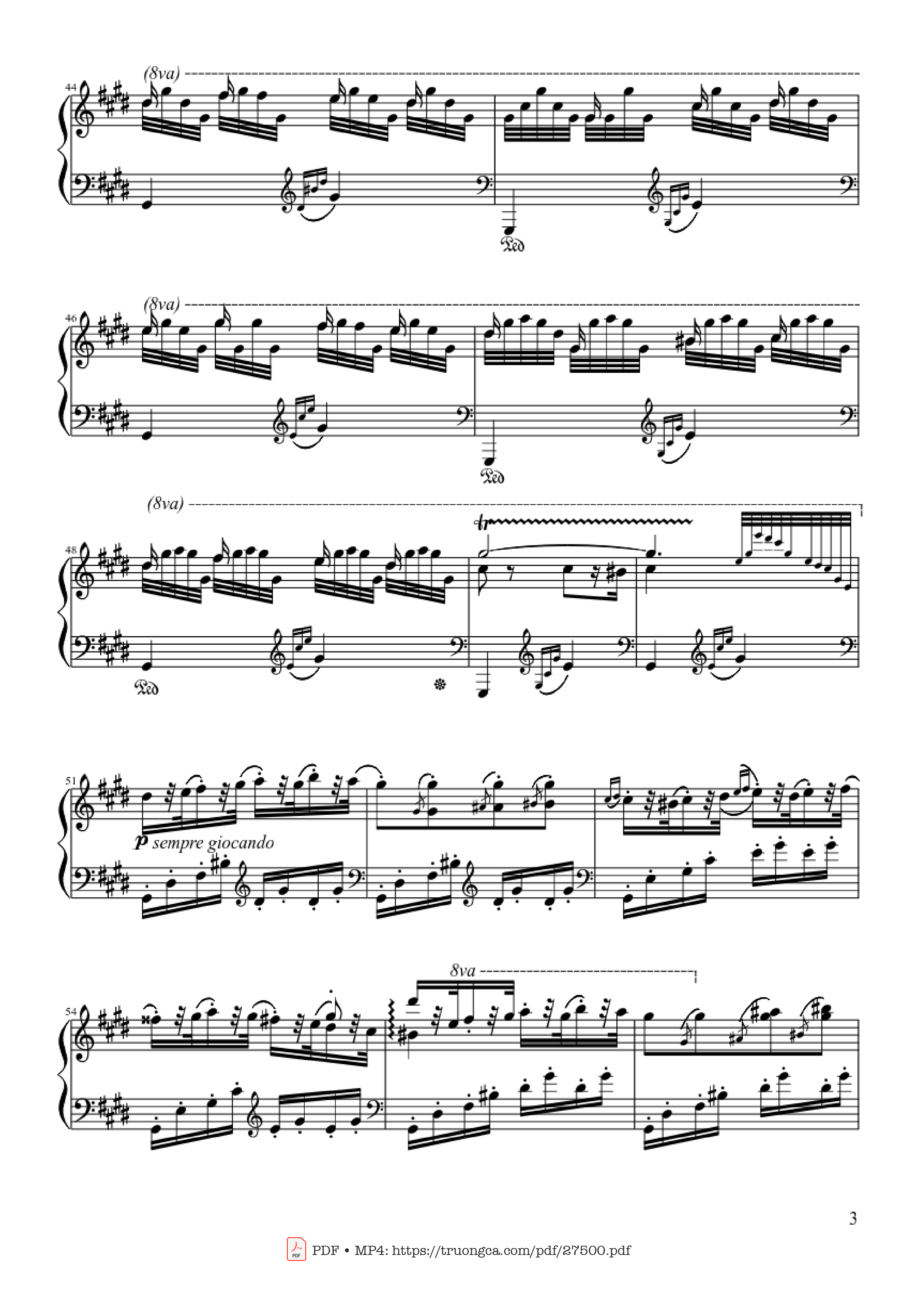 Trang 3 của Sheet nhạc PDF Piano bài hát Hungarian Rhapsody No. 2 - Franz Liszt