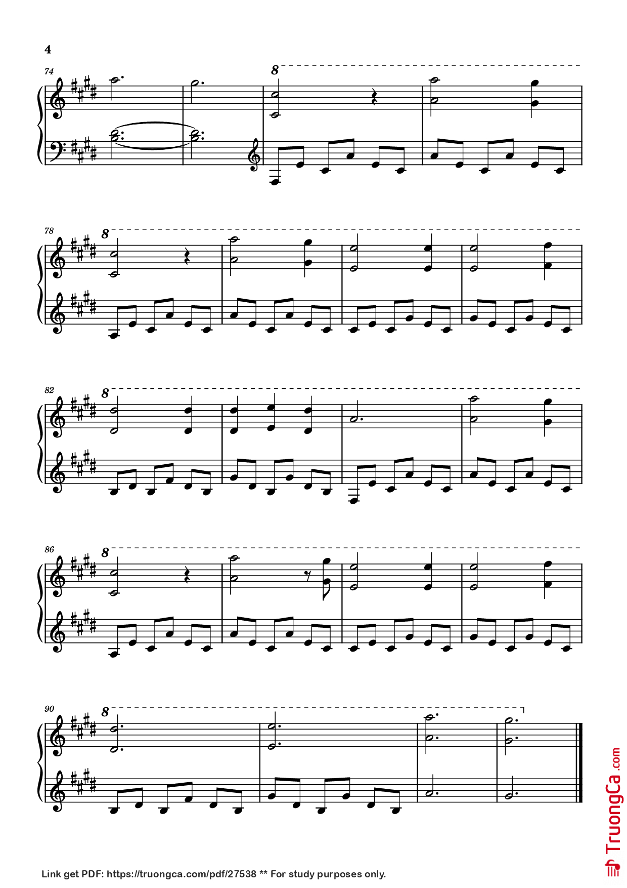 Trang 4 của Sheet nhạc PDF Piano bài hát Idea 15 Piano - Tr: Virginie Ibanez