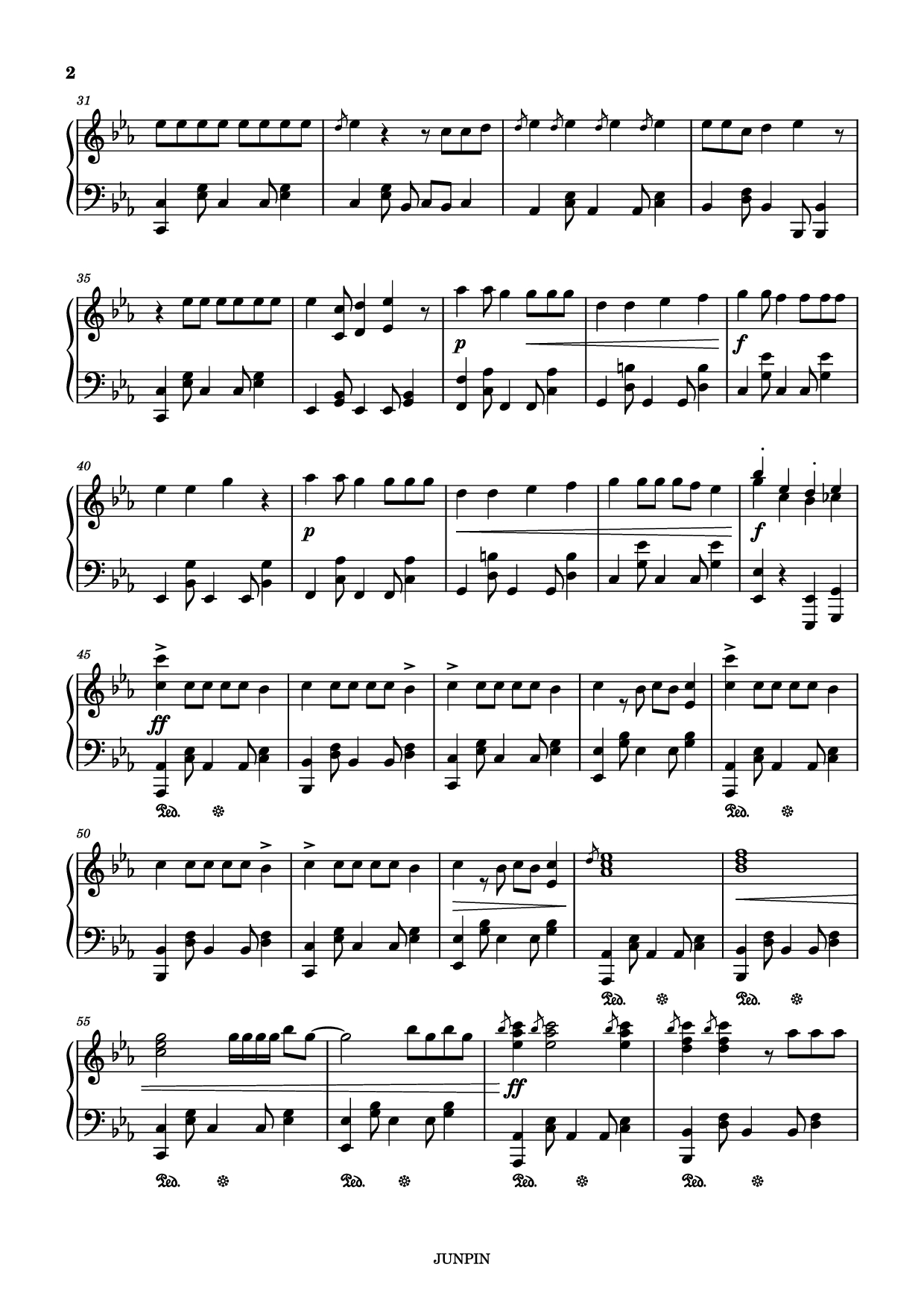 Trang 2 của Sheet nhạc PDF bài hát APT Piano solo - ROSE & Bruno Mars