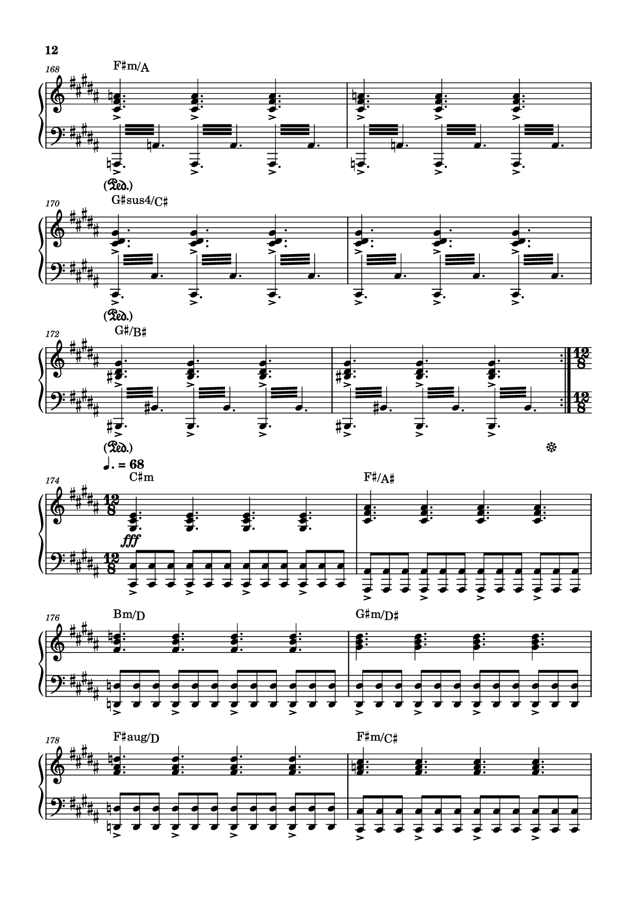 Trang 12 của Sheet nhạc PDF bài hát Rockets Fall On Rocket Falls Piano - Transcribed by: Sam Anderson