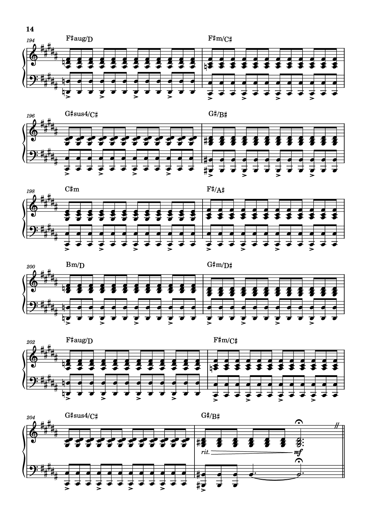 Trang 14 của Sheet nhạc PDF bài hát Rockets Fall On Rocket Falls Piano - Transcribed by: Sam Anderson