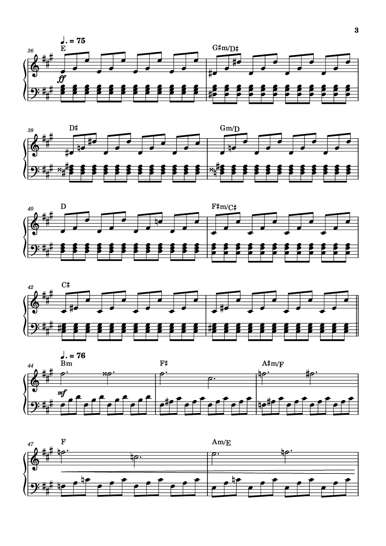 Trang 3 của Sheet nhạc PDF bài hát Rockets Fall On Rocket Falls Piano - Transcribed by: Sam Anderson