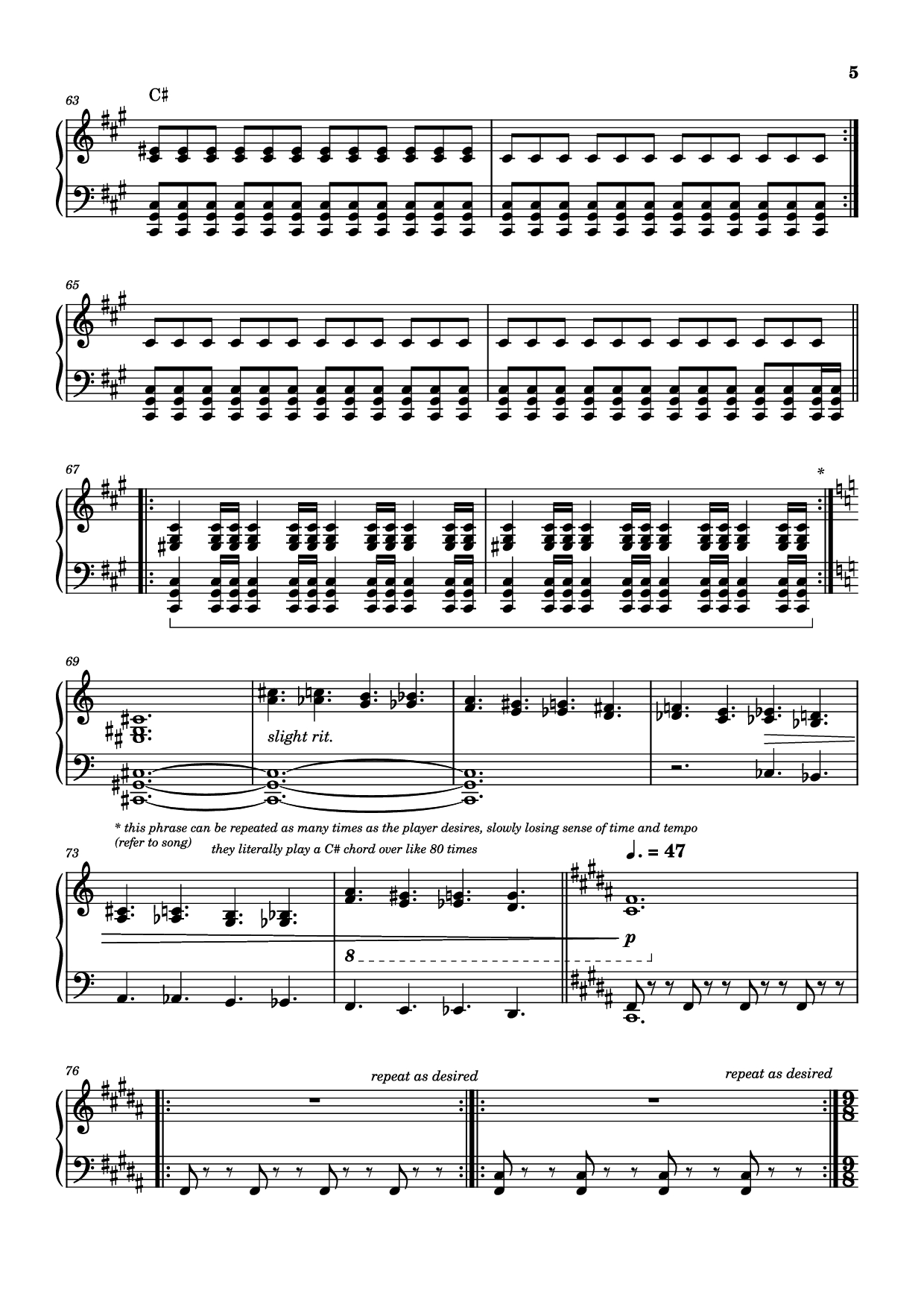 Trang 5 của Sheet nhạc PDF bài hát Rockets Fall On Rocket Falls Piano - Transcribed by: Sam Anderson