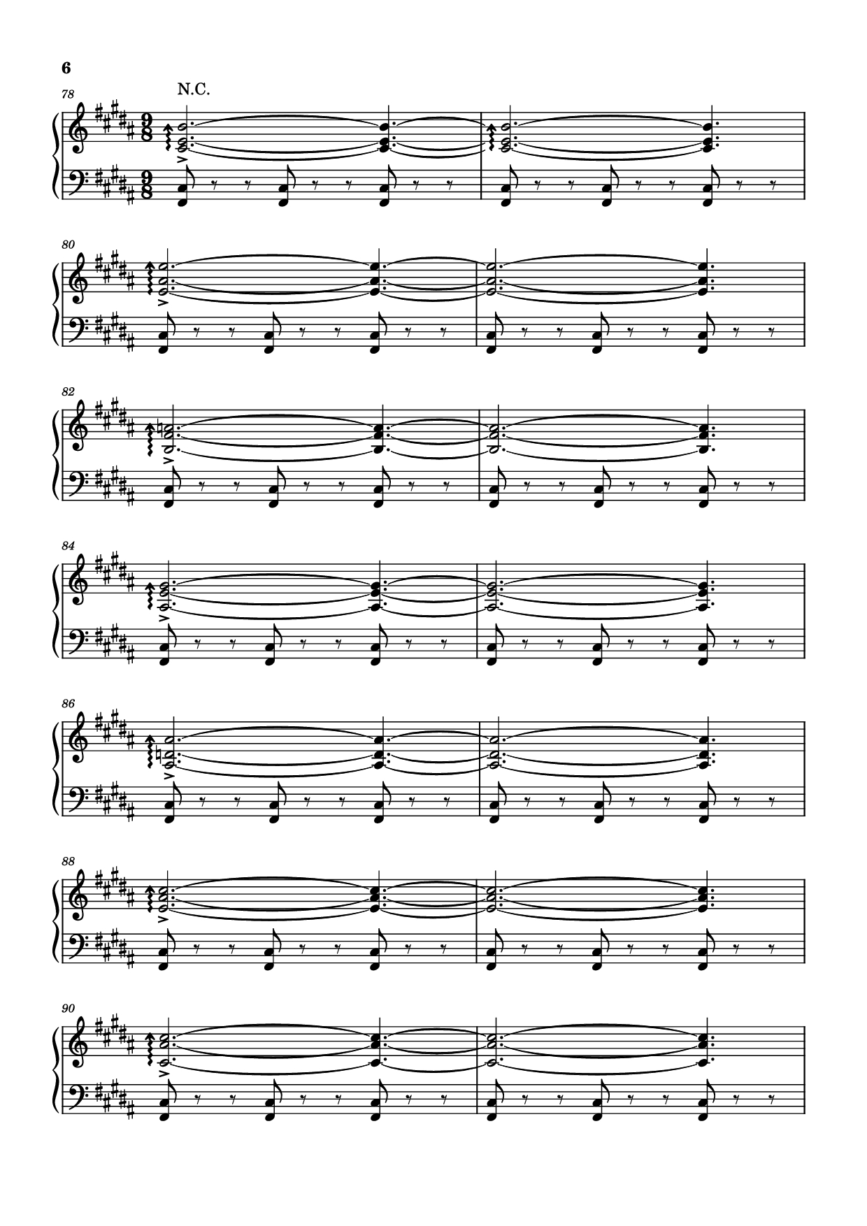 Trang 6 của Sheet nhạc PDF bài hát Rockets Fall On Rocket Falls Piano - Transcribed by: Sam Anderson