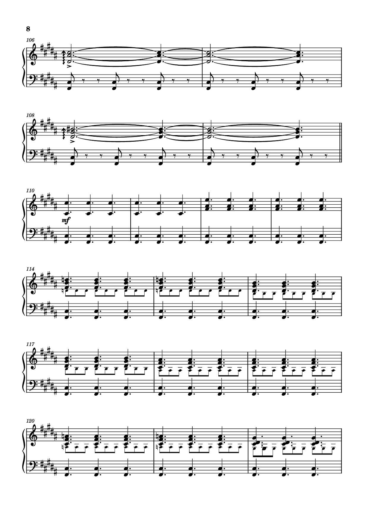 Trang 8 của Sheet nhạc PDF bài hát Rockets Fall On Rocket Falls Piano - Transcribed by: Sam Anderson