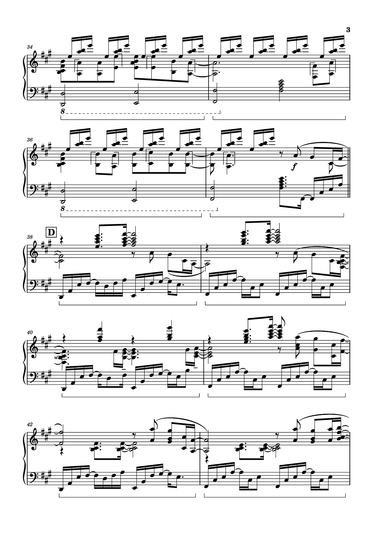 Trang 3 của Sheet nhạc PDF Piano bài hát Call of Silence Piano - Original Music by Hiroyuki Sawano