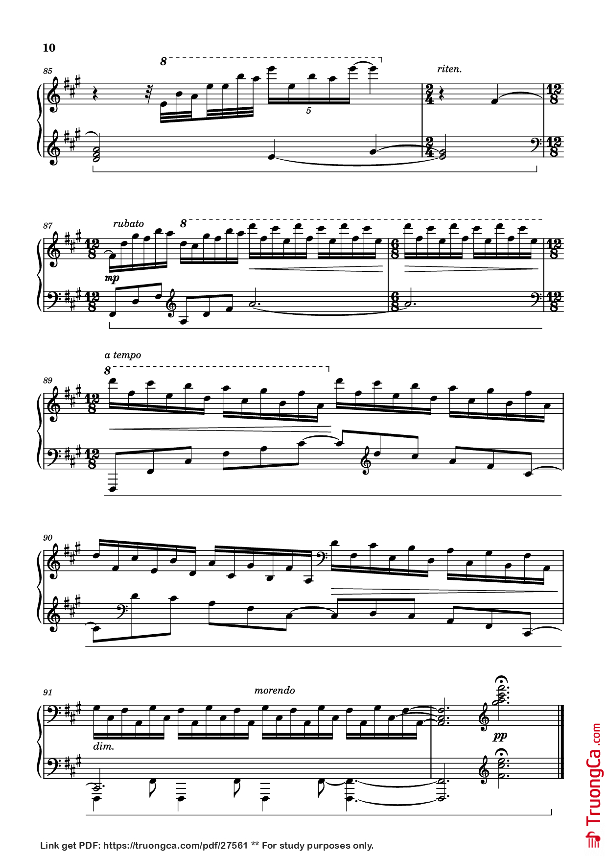 Trang 10 của Sheet nhạc PDF Piano bài hát Call of Silence Piano - Original Music by Hiroyuki Sawano