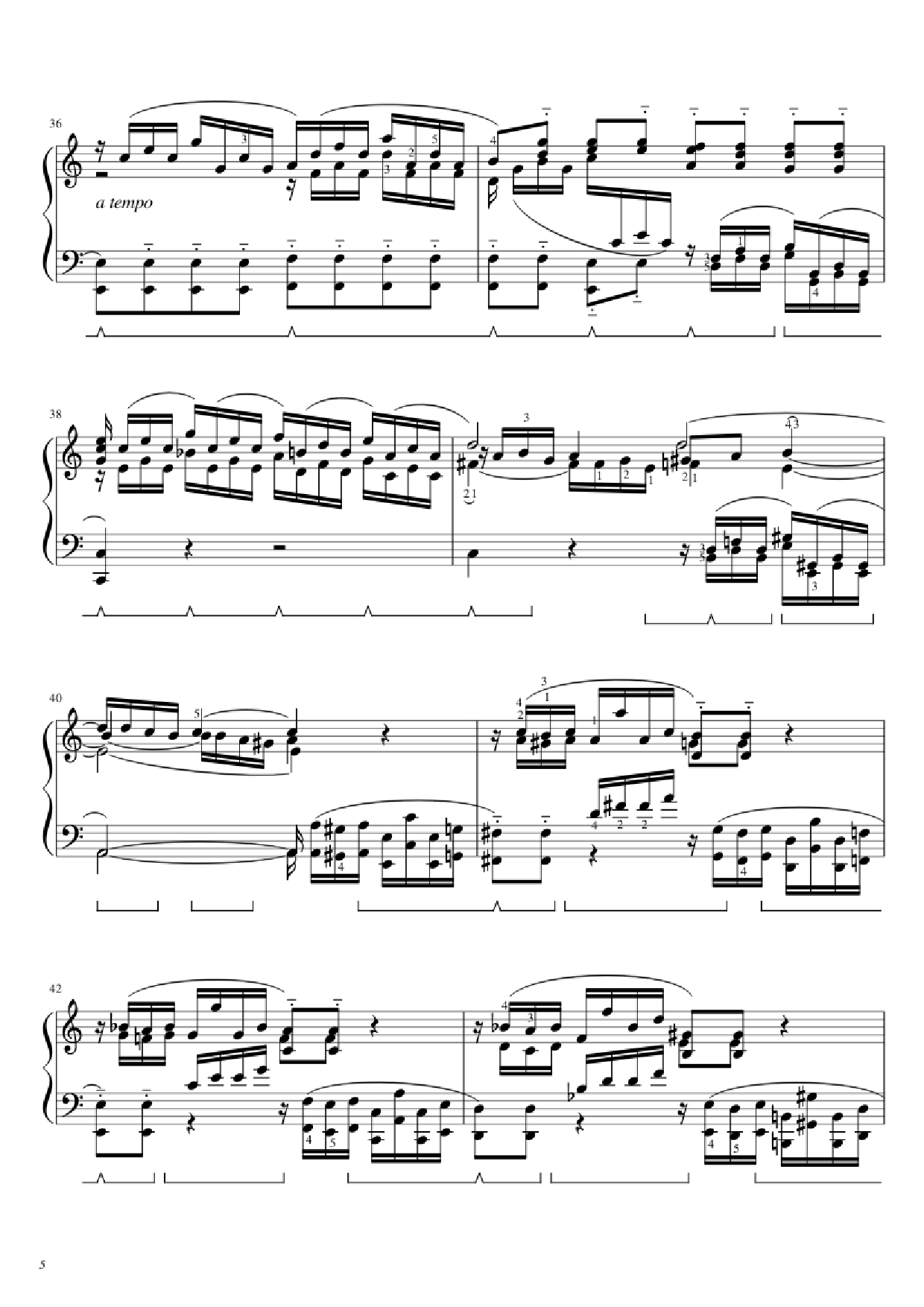 Trang 5 của Sheet nhạc PDF Piano bài hát BWV 543 Piano - J.S. Bach (1685 - 1750