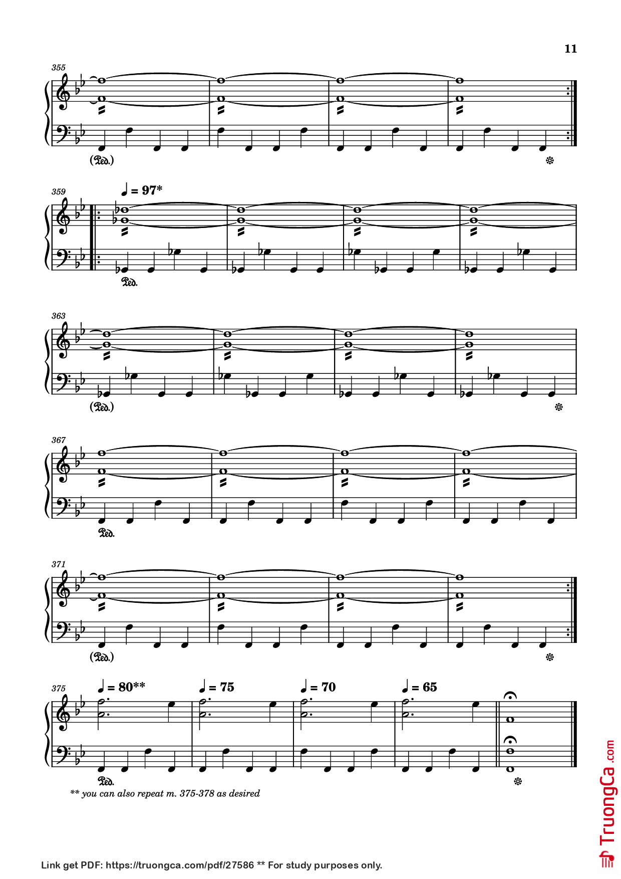 Trang 11 của Sheet nhạc PDF bài hát Storm/Gathering Storm Piano - Transcribed by: Sam Anderson