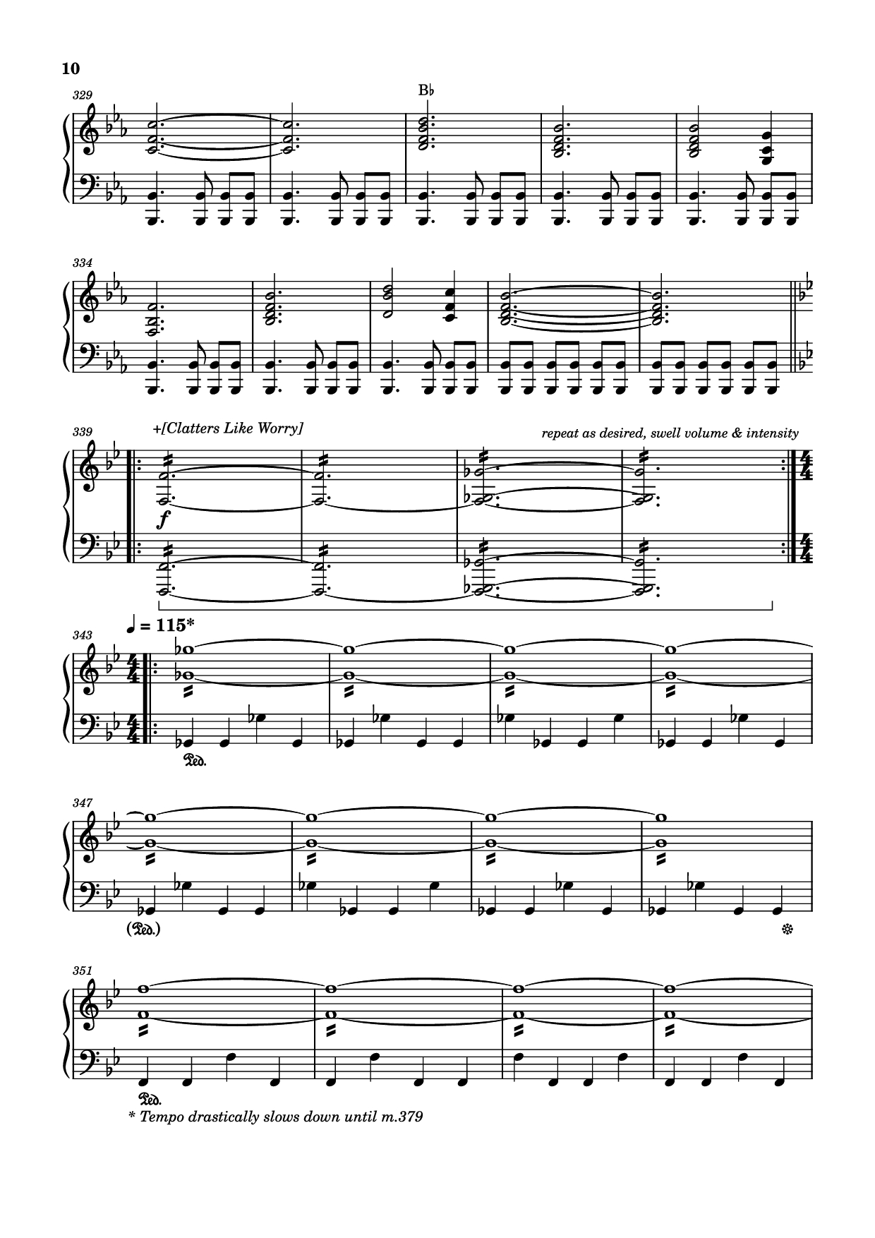 Trang 10 của Sheet nhạc PDF bài hát Storm/Gathering Storm Piano - Transcribed by: Sam Anderson