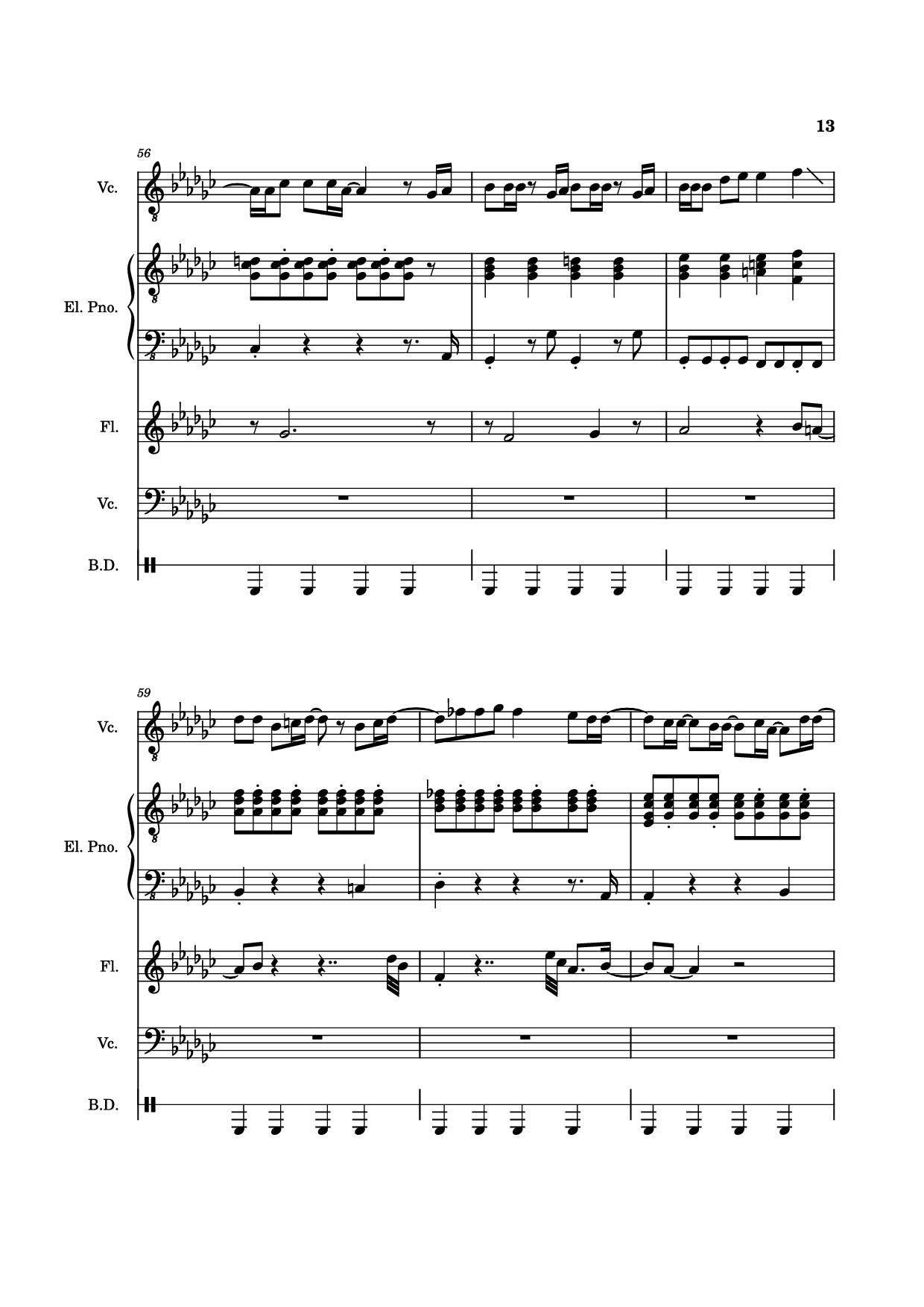 Trang 13 của Sheet nhạc PDF Piano Guitar Tab bài hát Alone Again, Naturally Piano - Vulfmon (ft. Monica Martin