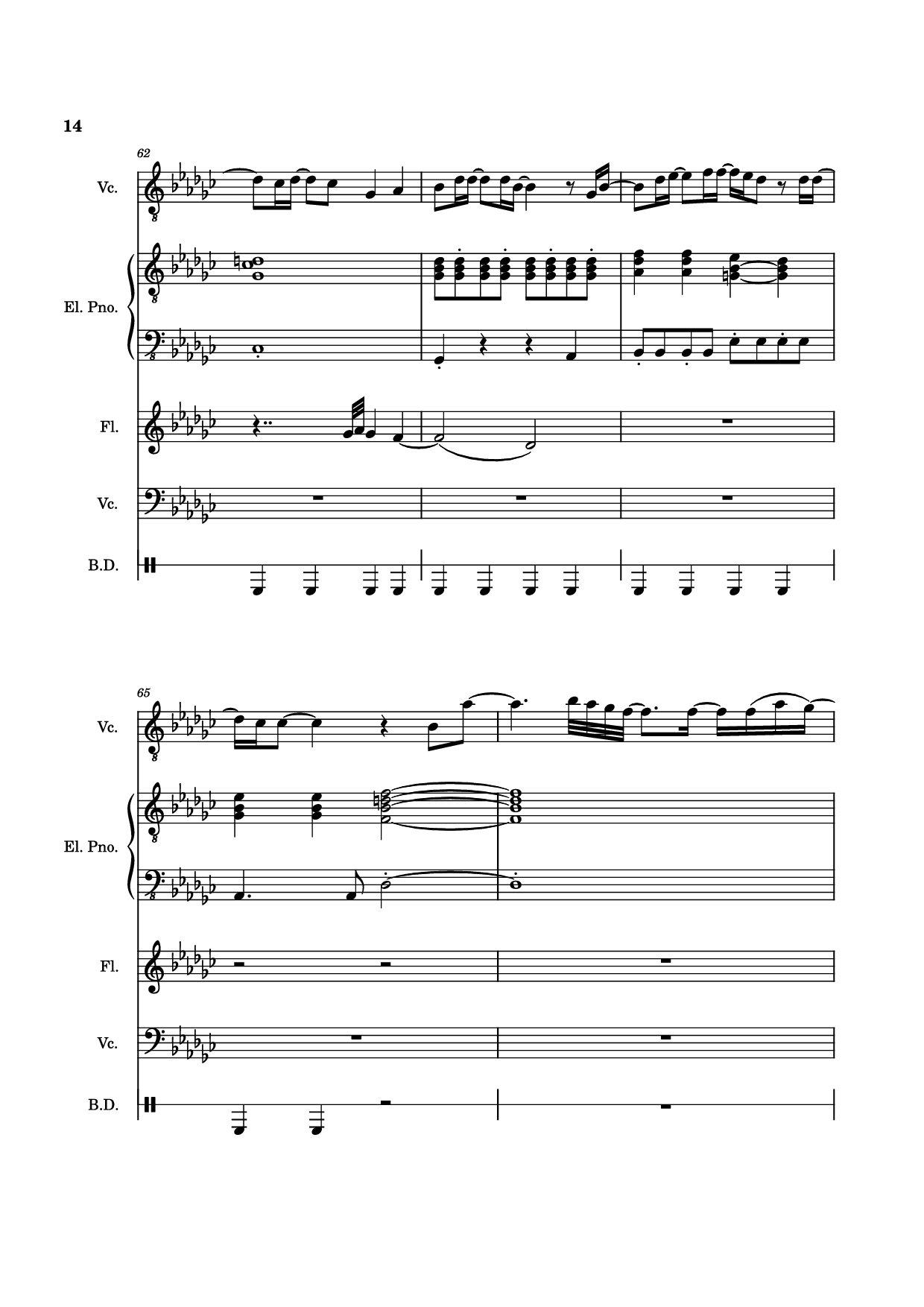 Trang 14 của Sheet nhạc PDF Piano Guitar Tab bài hát Alone Again, Naturally Piano - Vulfmon (ft. Monica Martin