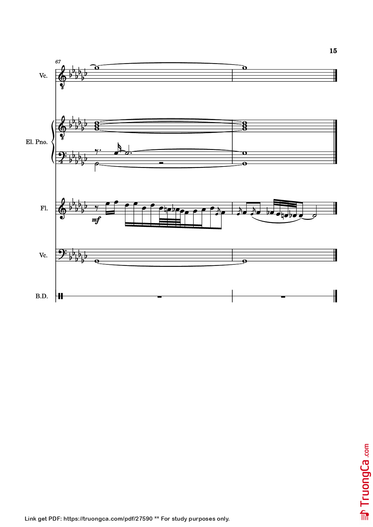 Trang 15 của Sheet nhạc PDF Piano Guitar Tab bài hát Alone Again, Naturally Piano - Vulfmon (ft. Monica Martin