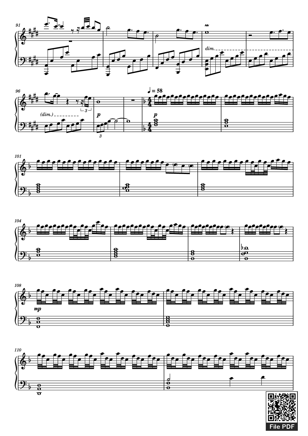 Trang 3 của Sheet nhạc PDF Piano bài hát Liyue Medley Piano - Yu-Peng Chen