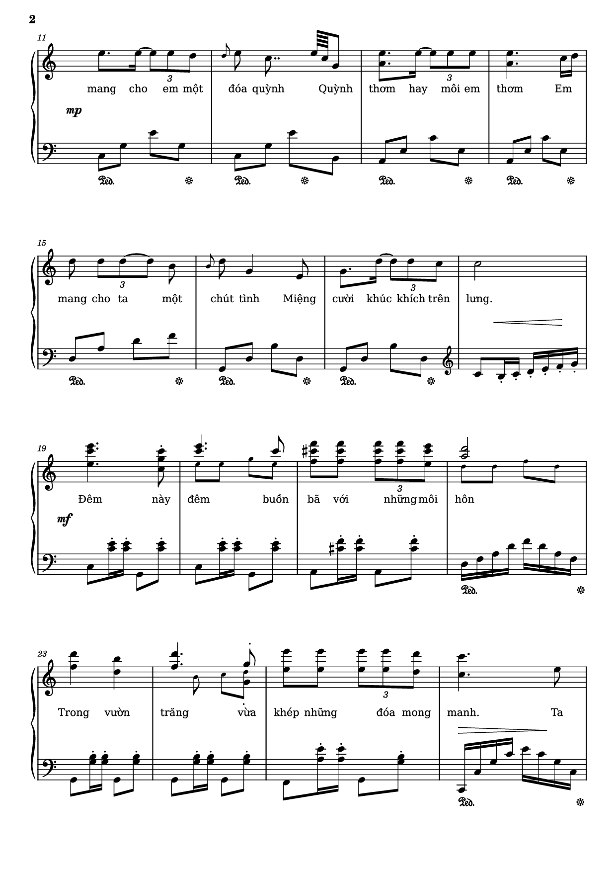 Trang 2 của Sheet nhạc PDF Piano bài hát Quỳnh hương Piano - Trịnh Công Sơn, 1974