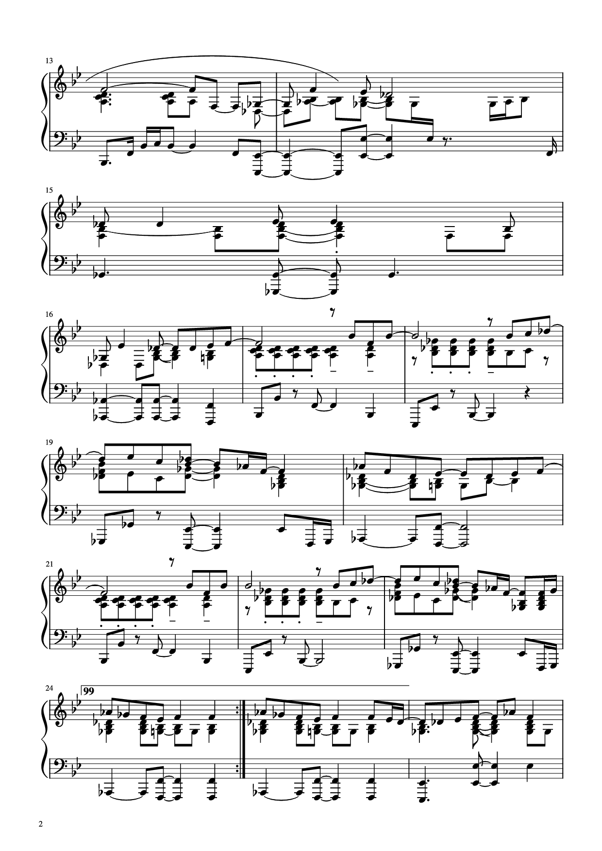 Trang 2 của Sheet nhạc PDF Piano bài hát Sweet Love Piano - Anita Baker/Louis Johnson/Gary Bias