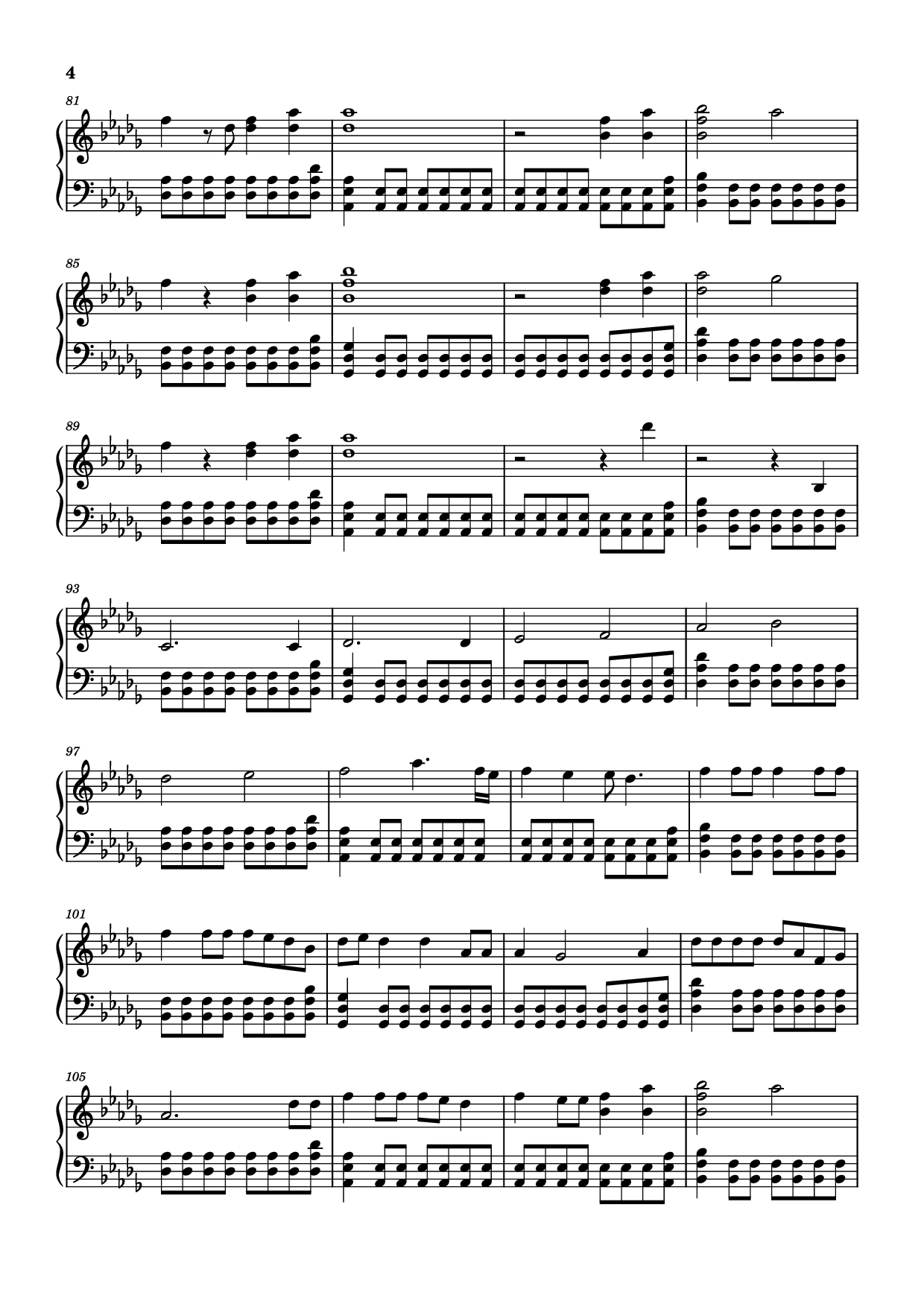 Trang 4 của Sheet nhạc PDF Piano bài hát The Kids Aren