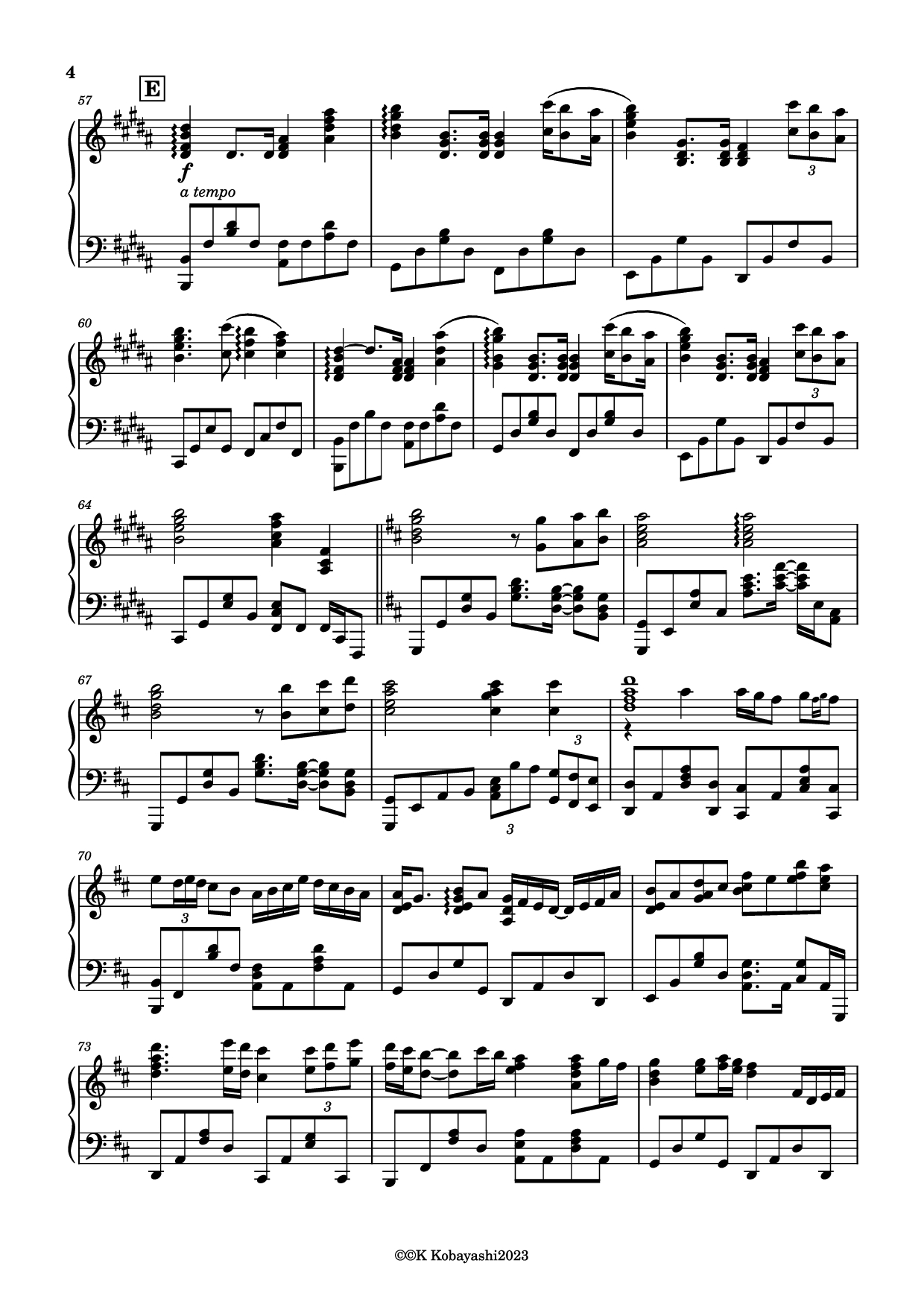 Trang 4 của Sheet nhạc PDF Piano bài hát Endless Rain Piano - Composer:YOSHIKI