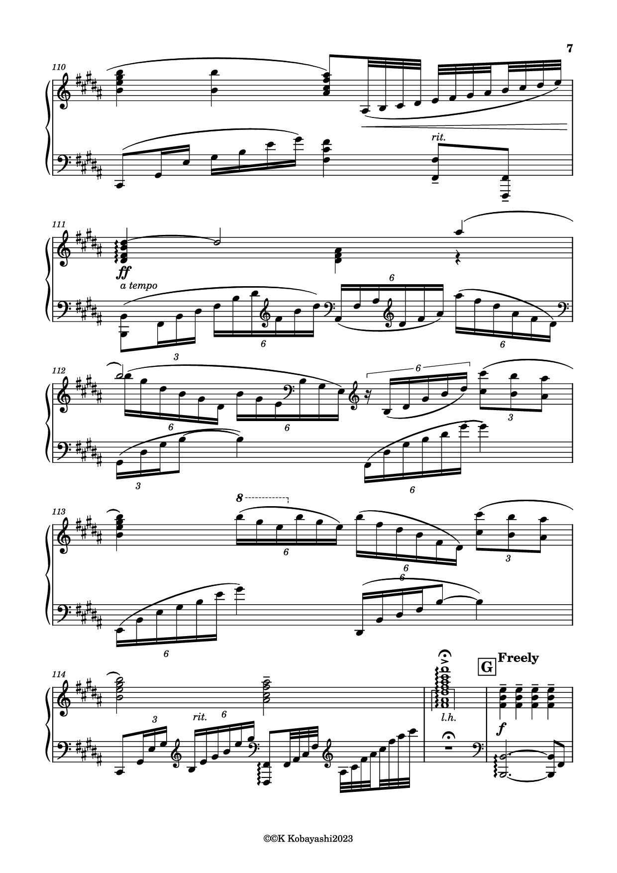 Trang 7 của Sheet nhạc PDF Piano bài hát Endless Rain Piano - Composer:YOSHIKI