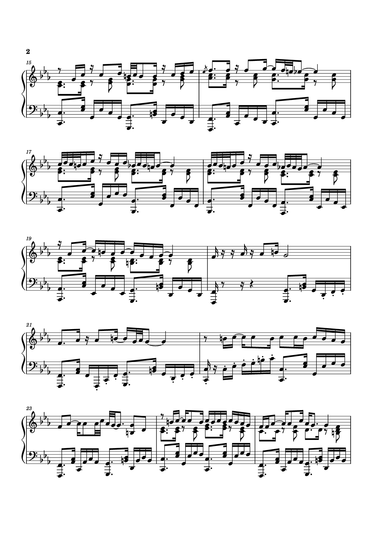 Trang 2 của Sheet nhạc PDF Piano bài hát Nour El Ein Piano - Amr Diab