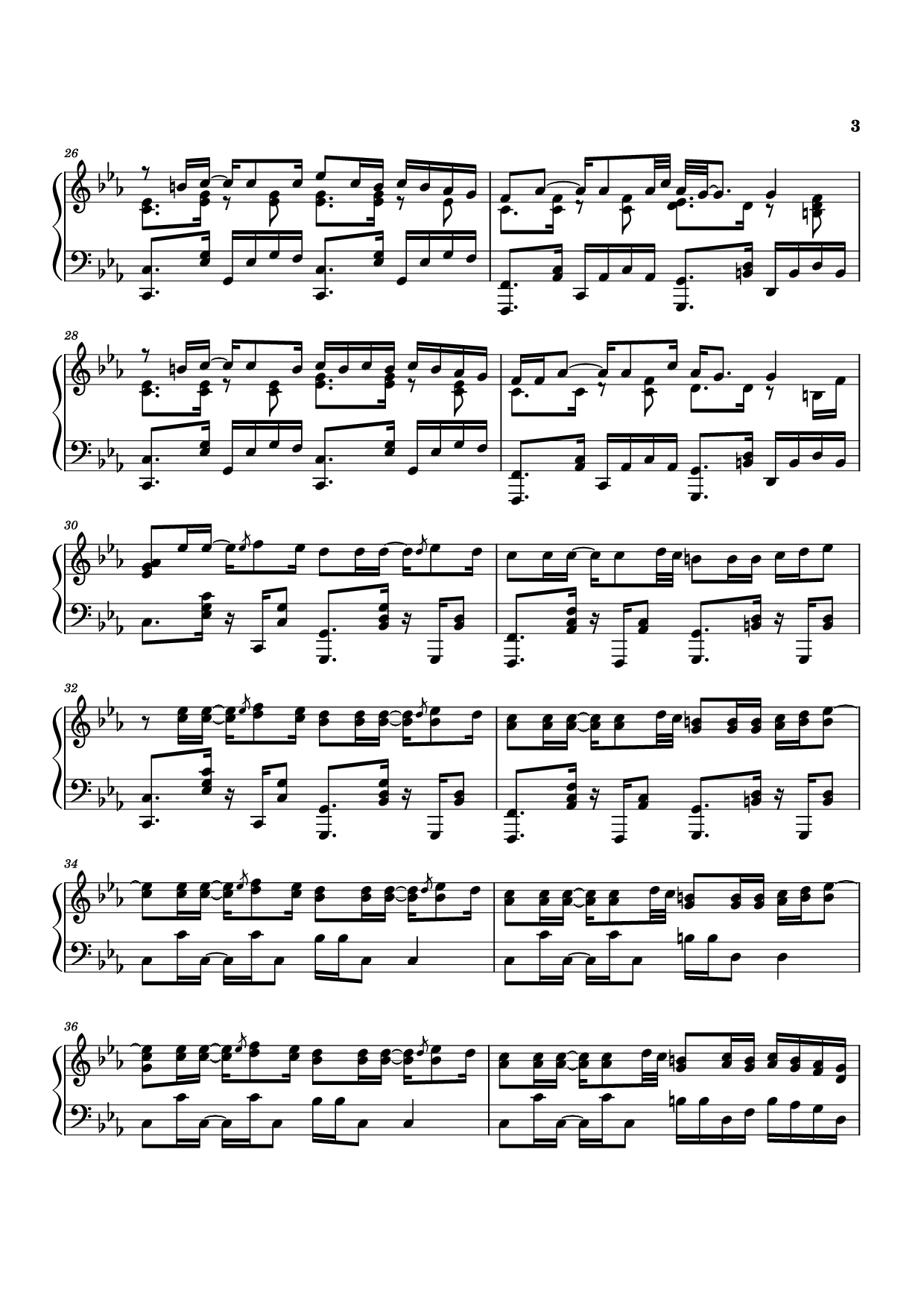 Trang 3 của Sheet nhạc PDF Piano bài hát Nour El Ein Piano - Amr Diab