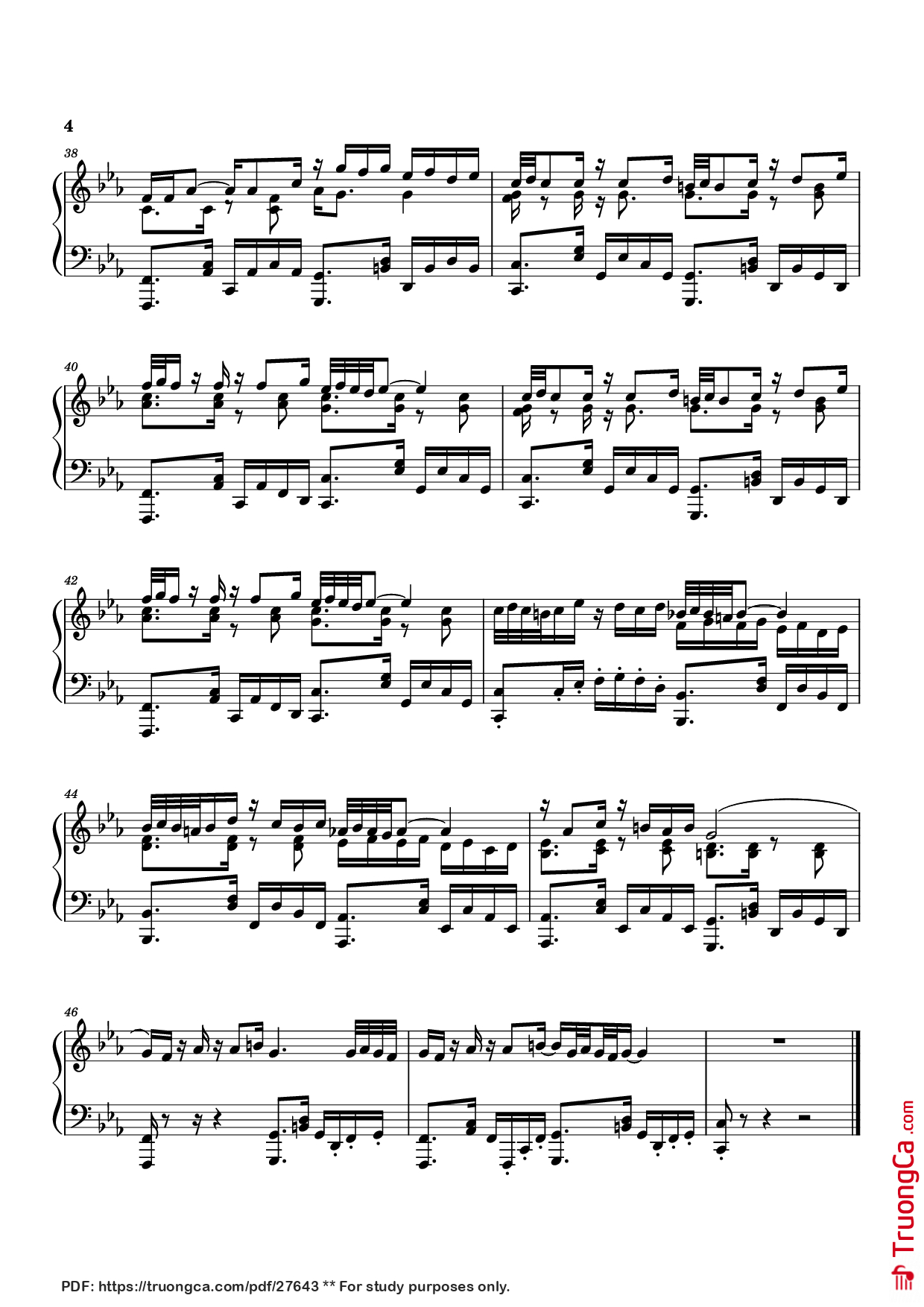 Trang 4 của Sheet nhạc PDF Piano bài hát Nour El Ein Piano - Amr Diab