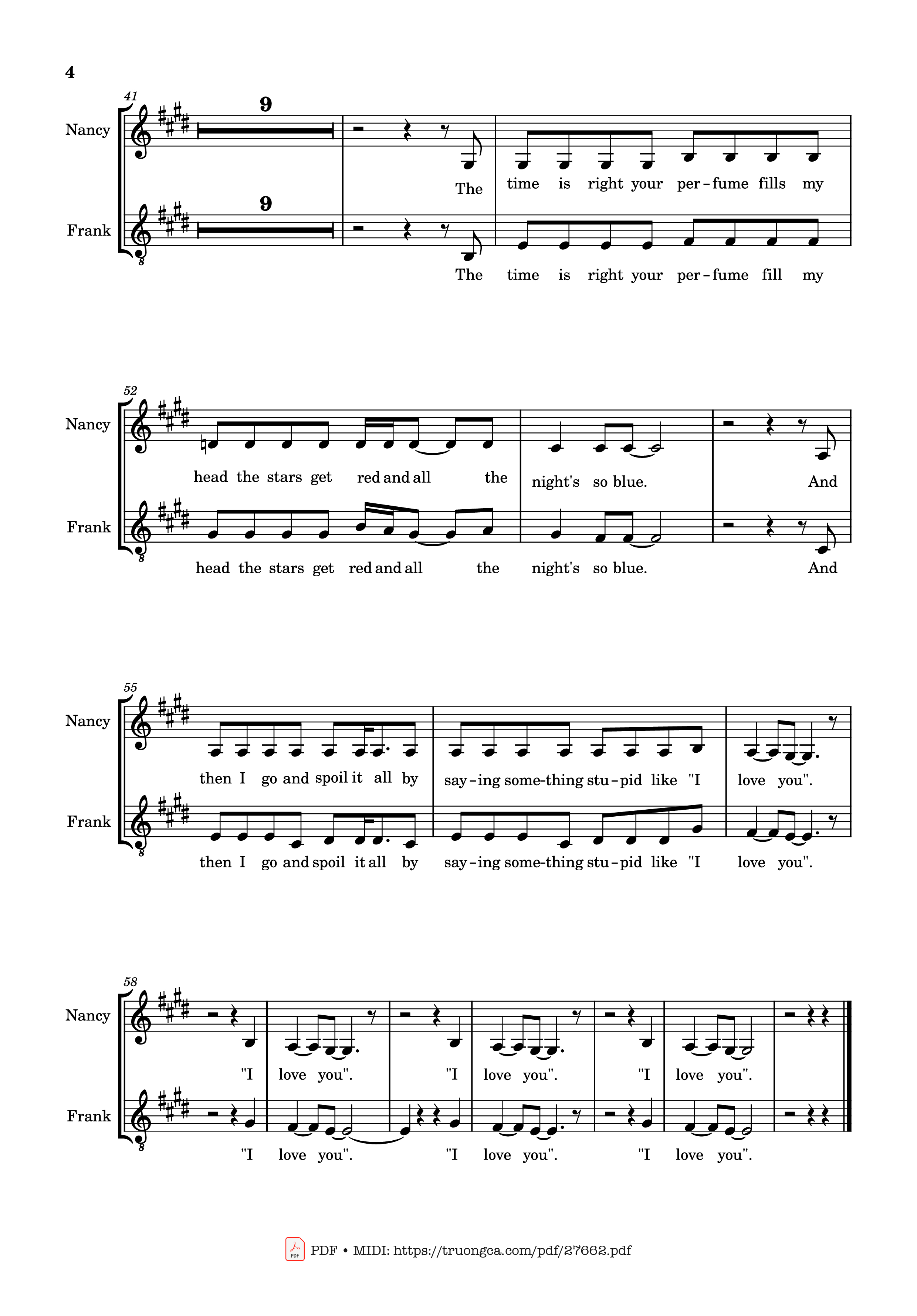 Trang 4 của Sheet nhạc PDF bài hát SOMETHING STUPID Nancy & Frank Sinatra - Words & Music  by C. Carson Parks