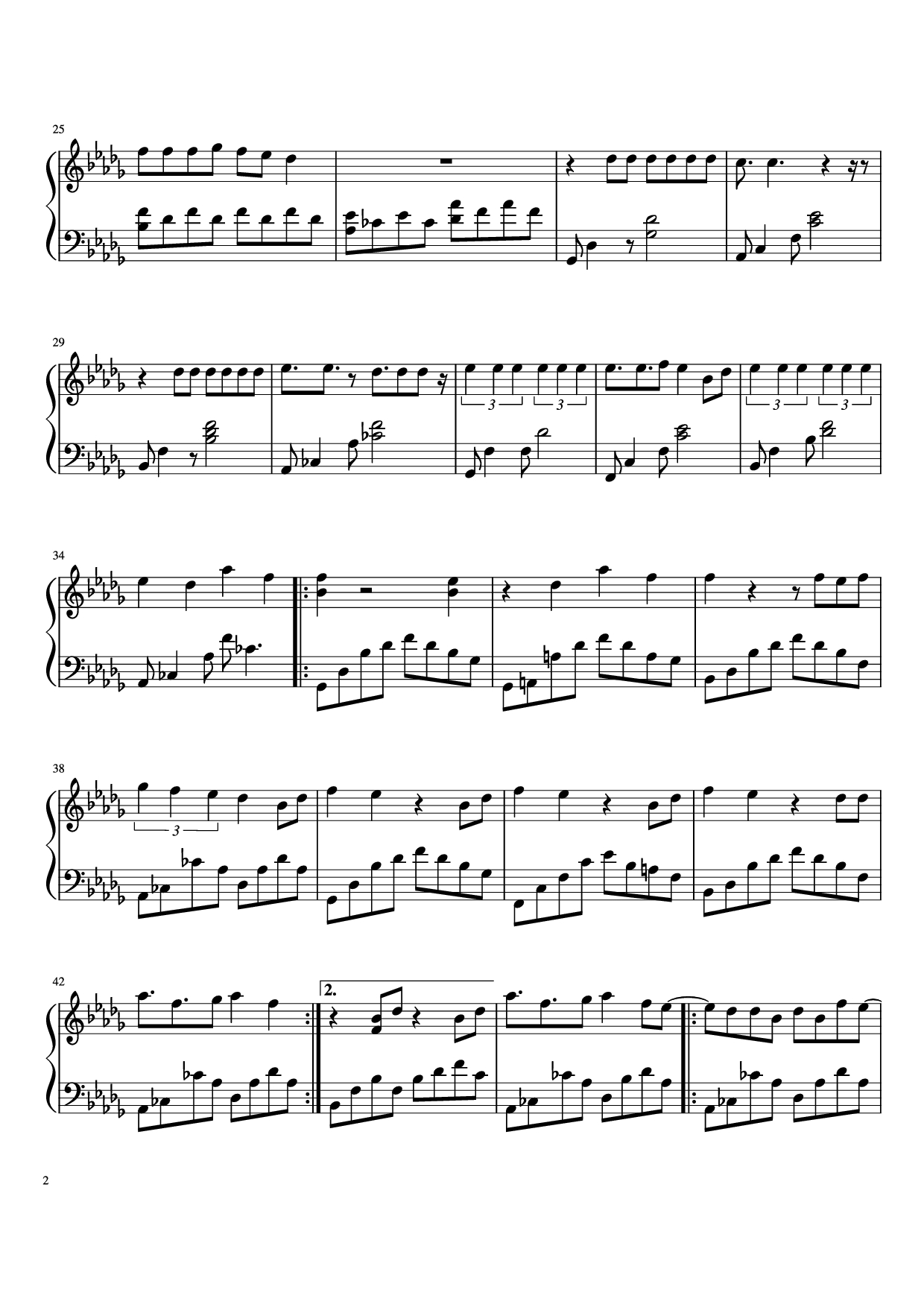 Trang 2 của Sheet nhạc PDF Piano bài hát Hold Me Tight Piano - BTS