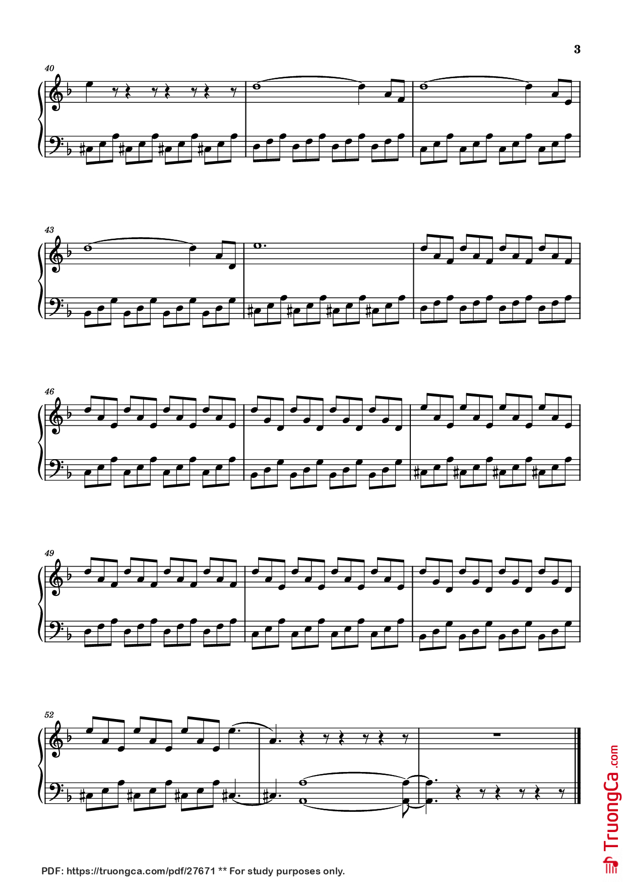 Trang 3 của Sheet nhạc PDF Piano bài hát Van Gogh Piano - Virgino Aiello