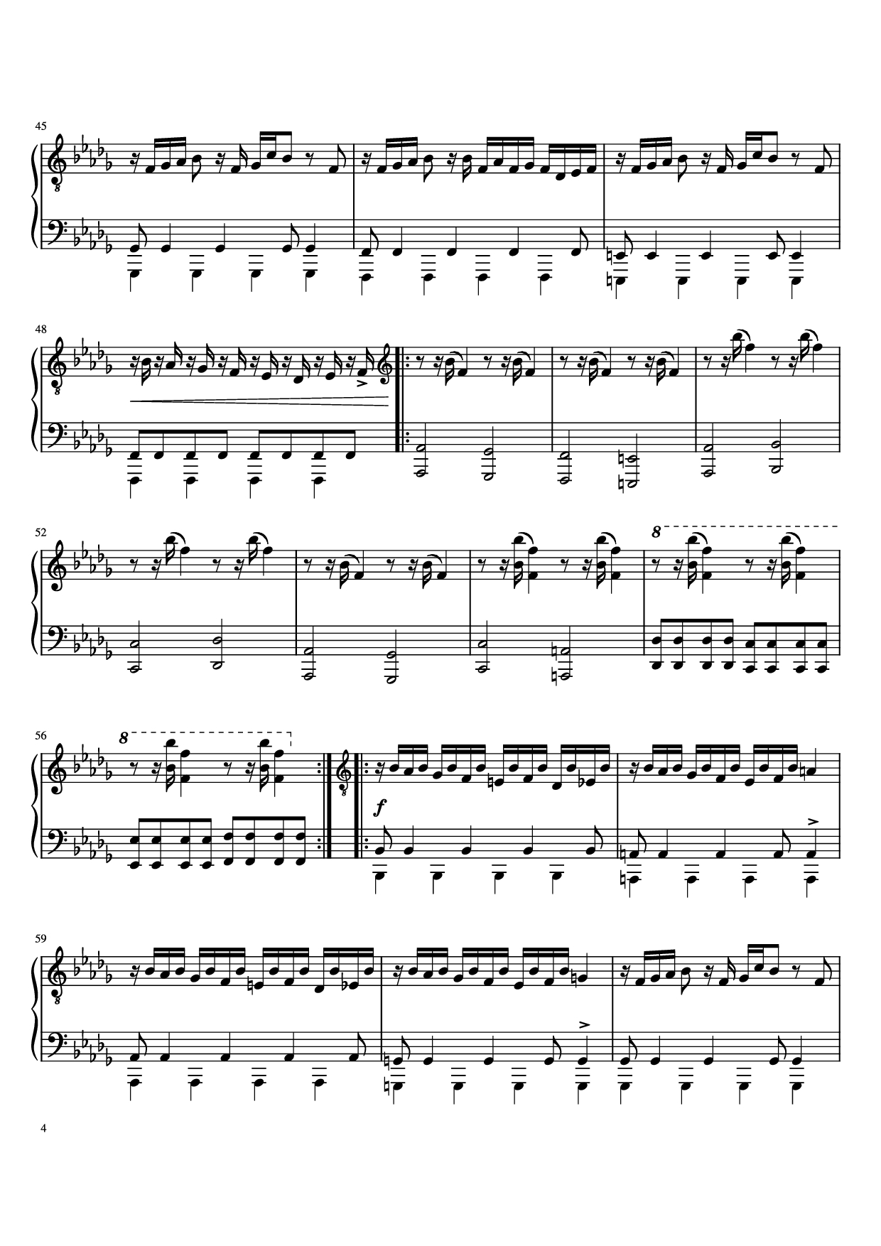 Trang 4 của Sheet nhạc PDF Piano bài hát Castle Vein Piano - Heaven Pierce Her - Hakita
