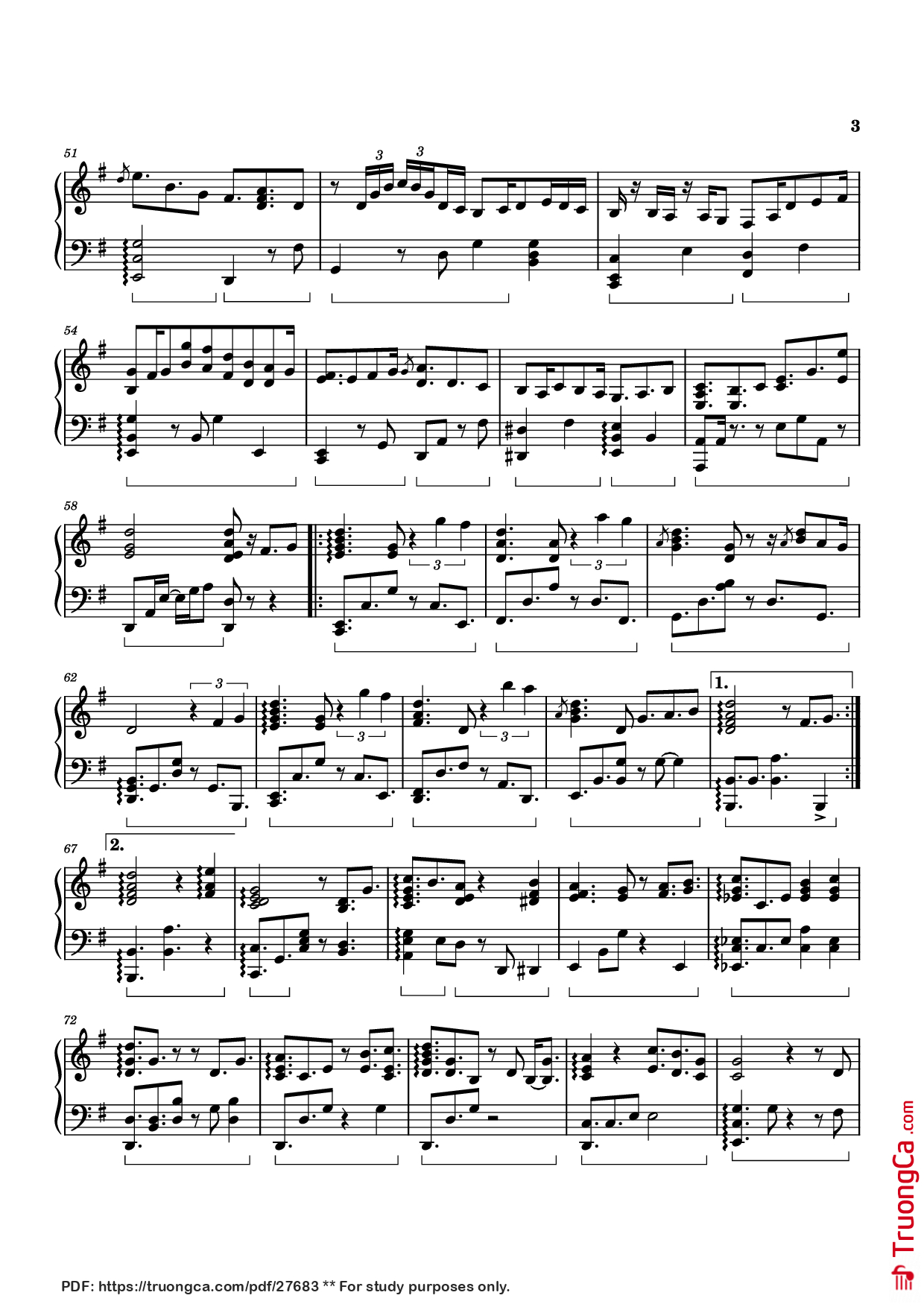 Trang 3 của Sheet nhạc PDF Piano bài hát Open A Gate Piano - Izumi Hirotaka