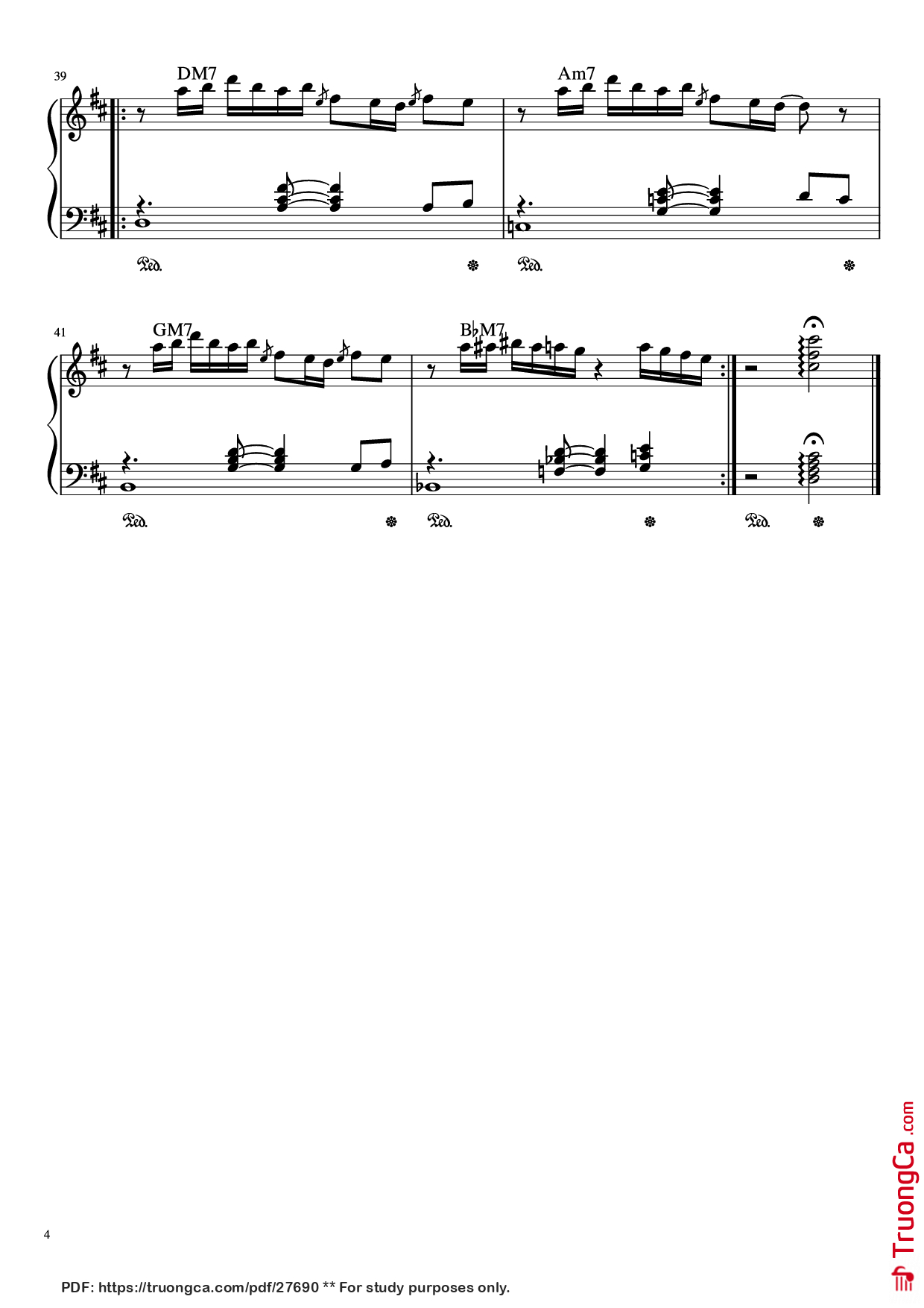 Trang 4 của Sheet nhạc PDF Piano bài hát Best Part Piano - Composed by Tawang