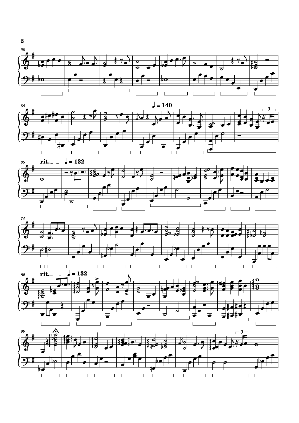 Trang 2 của Sheet nhạc PDF Piano bài hát Forgotten Saga Piano - Izumi Hirotaka