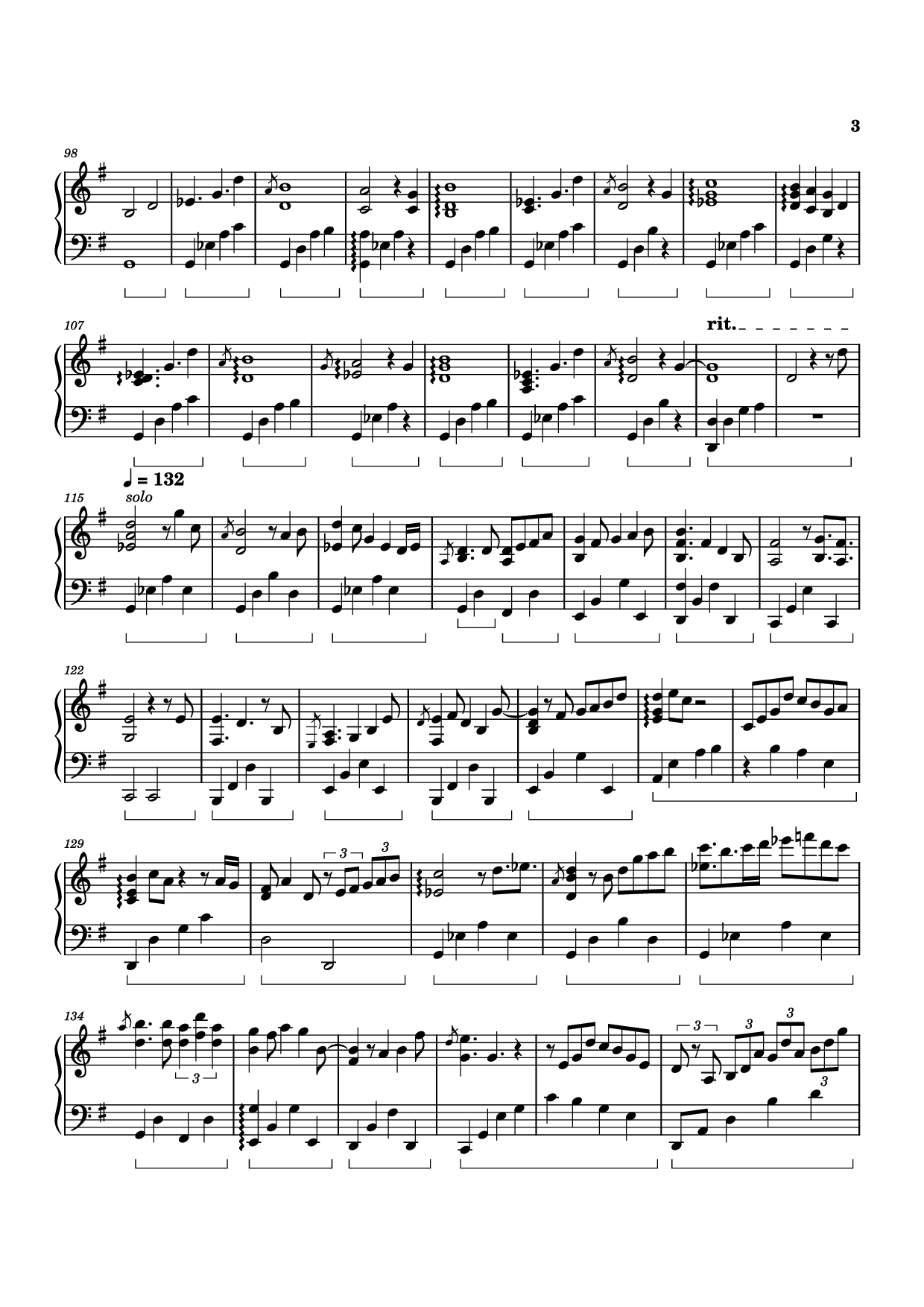 Trang 3 của Sheet nhạc PDF Piano bài hát Forgotten Saga Piano - Izumi Hirotaka