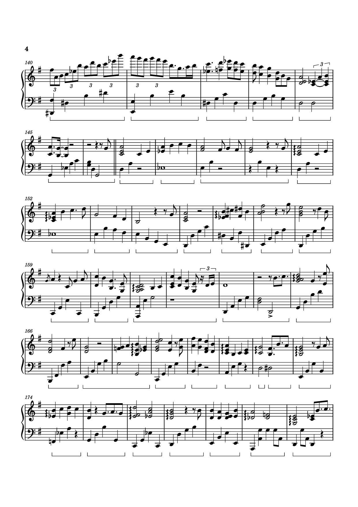 Trang 4 của Sheet nhạc PDF Piano bài hát Forgotten Saga Piano - Izumi Hirotaka