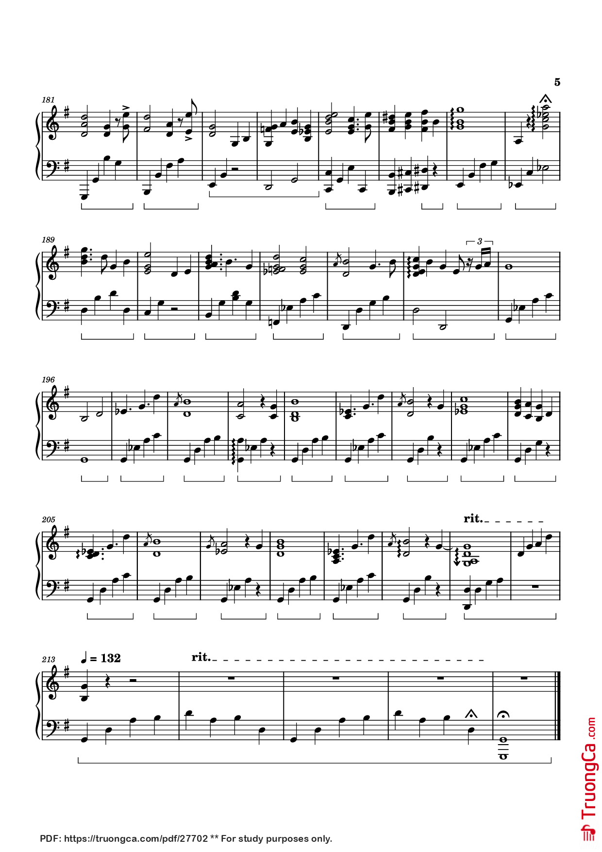 Trang 5 của Sheet nhạc PDF Piano bài hát Forgotten Saga Piano - Izumi Hirotaka