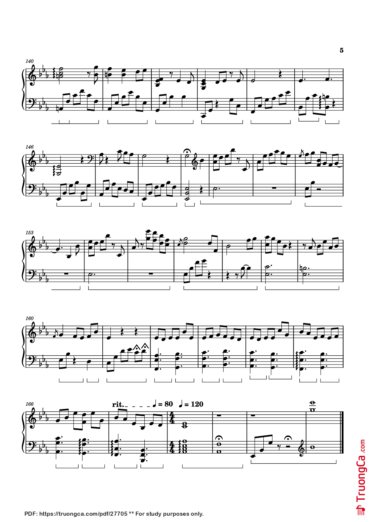 Trang 5 của Sheet nhạc PDF Piano bài hát Heartland Piano - Izumi Hirotaka